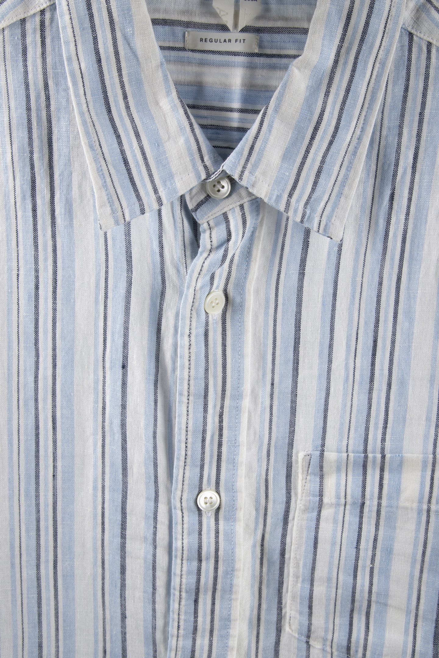 BLADE REG SS LINEN SHIRT BLUE 4