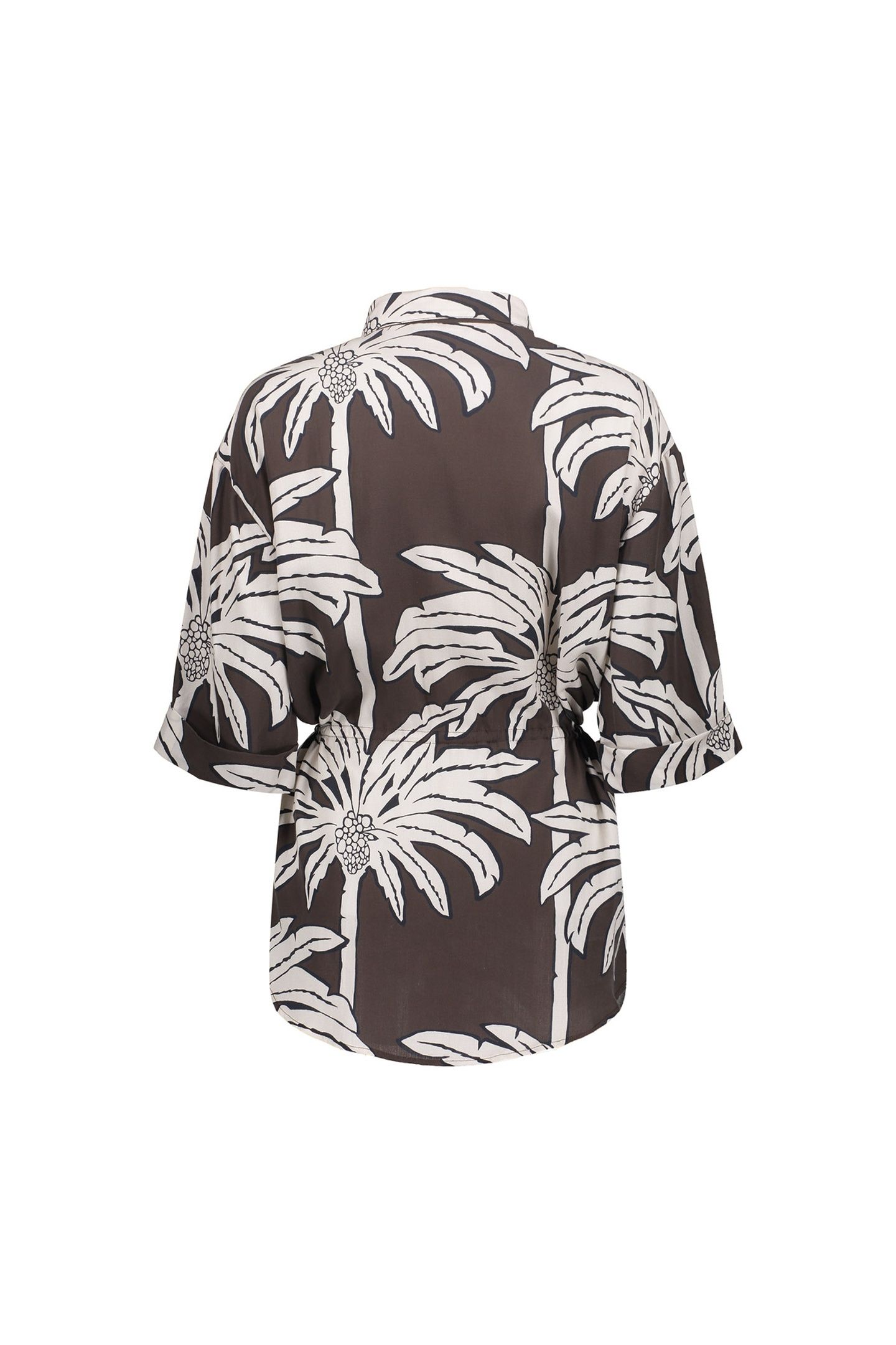 BLOUSE BROWN/OFF WHITE 2