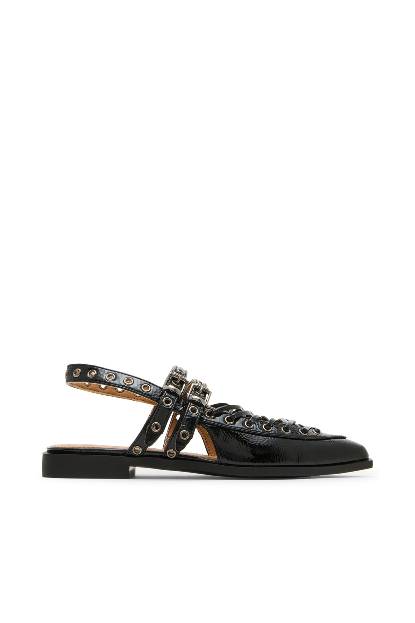 GALANTI FLAT SHOES BLACK PATENT 1