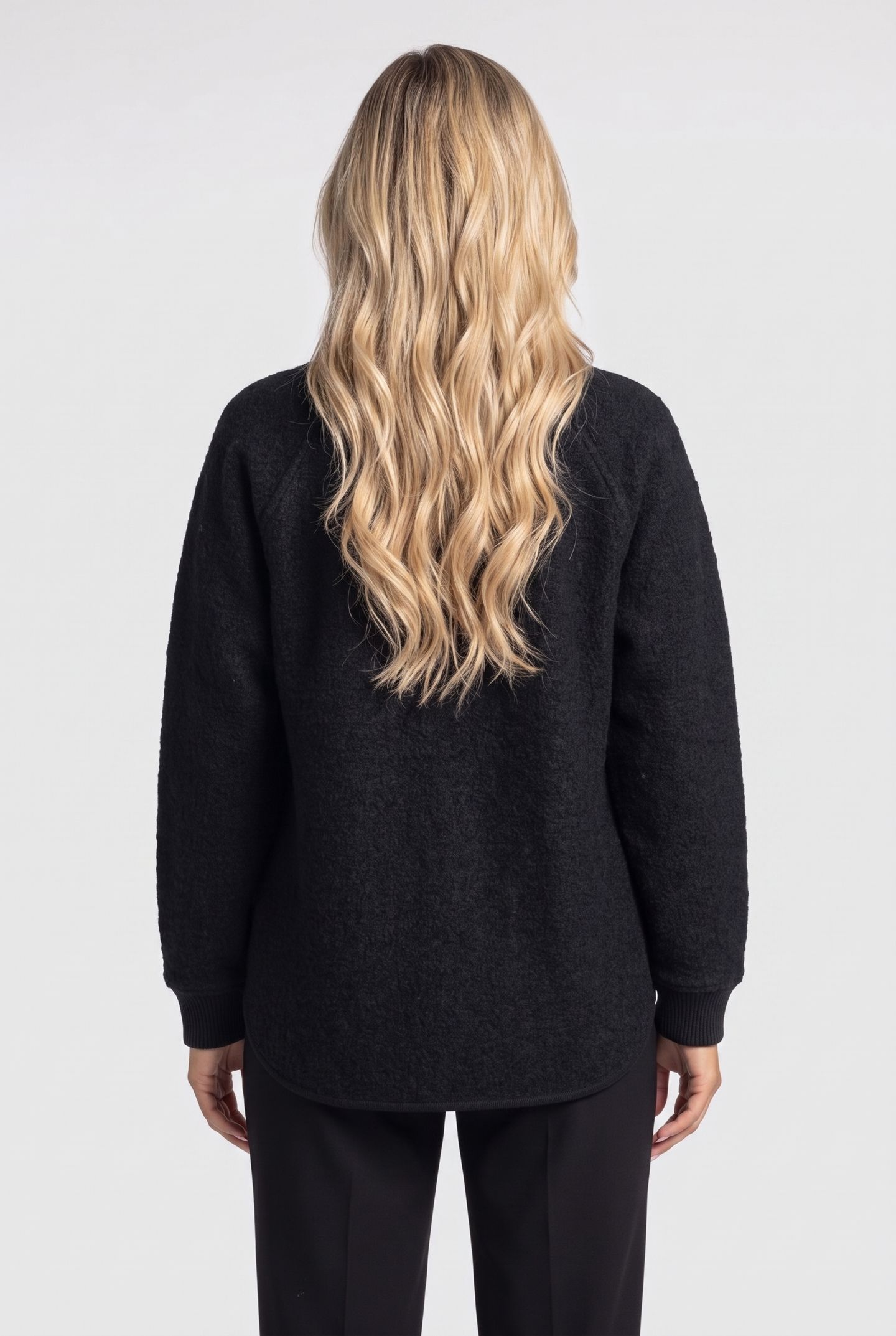 BODIL BOILED WOOL POLO BLACK 2