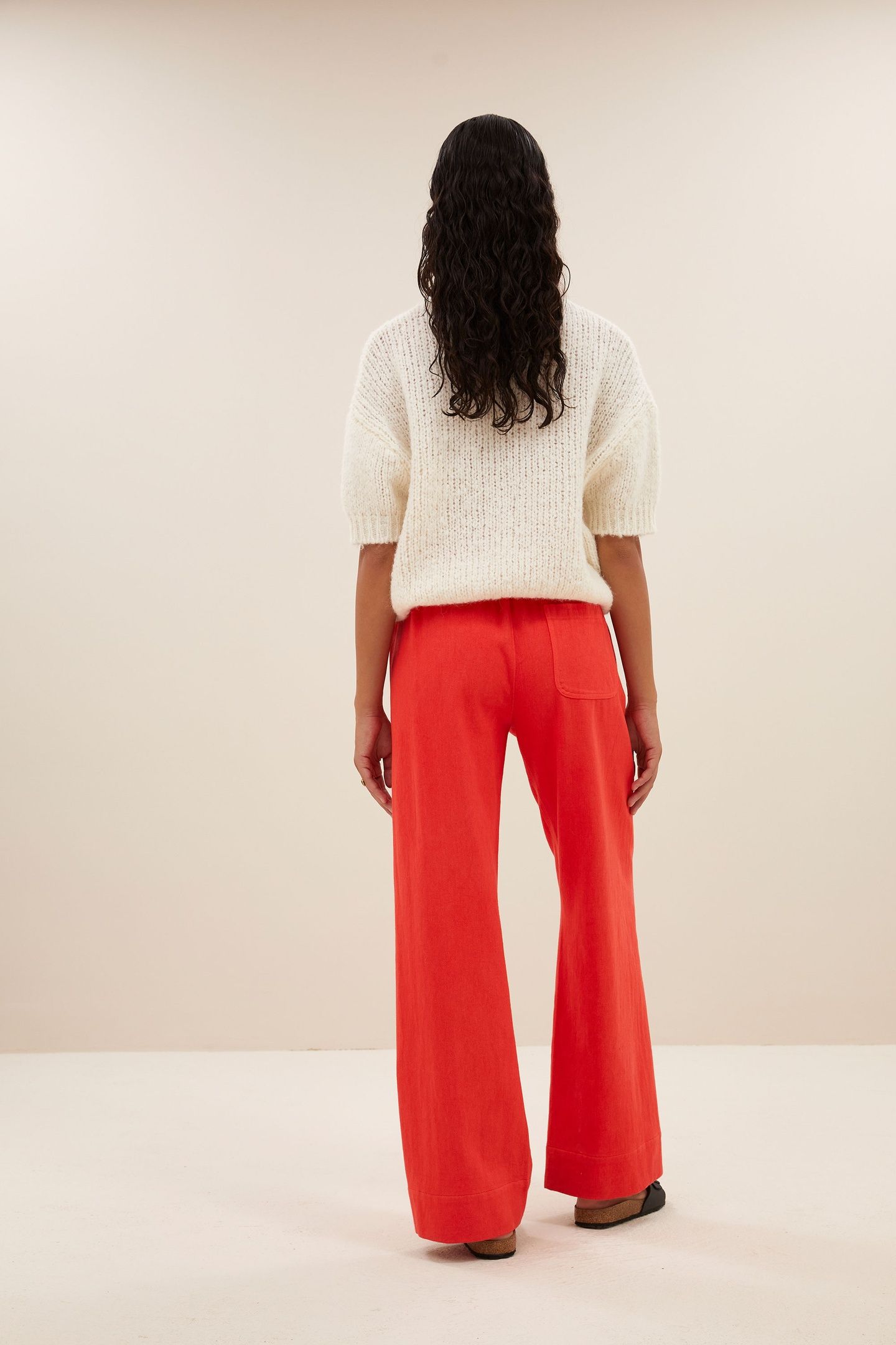 MEES TWILL PANTS POPPY RED 4