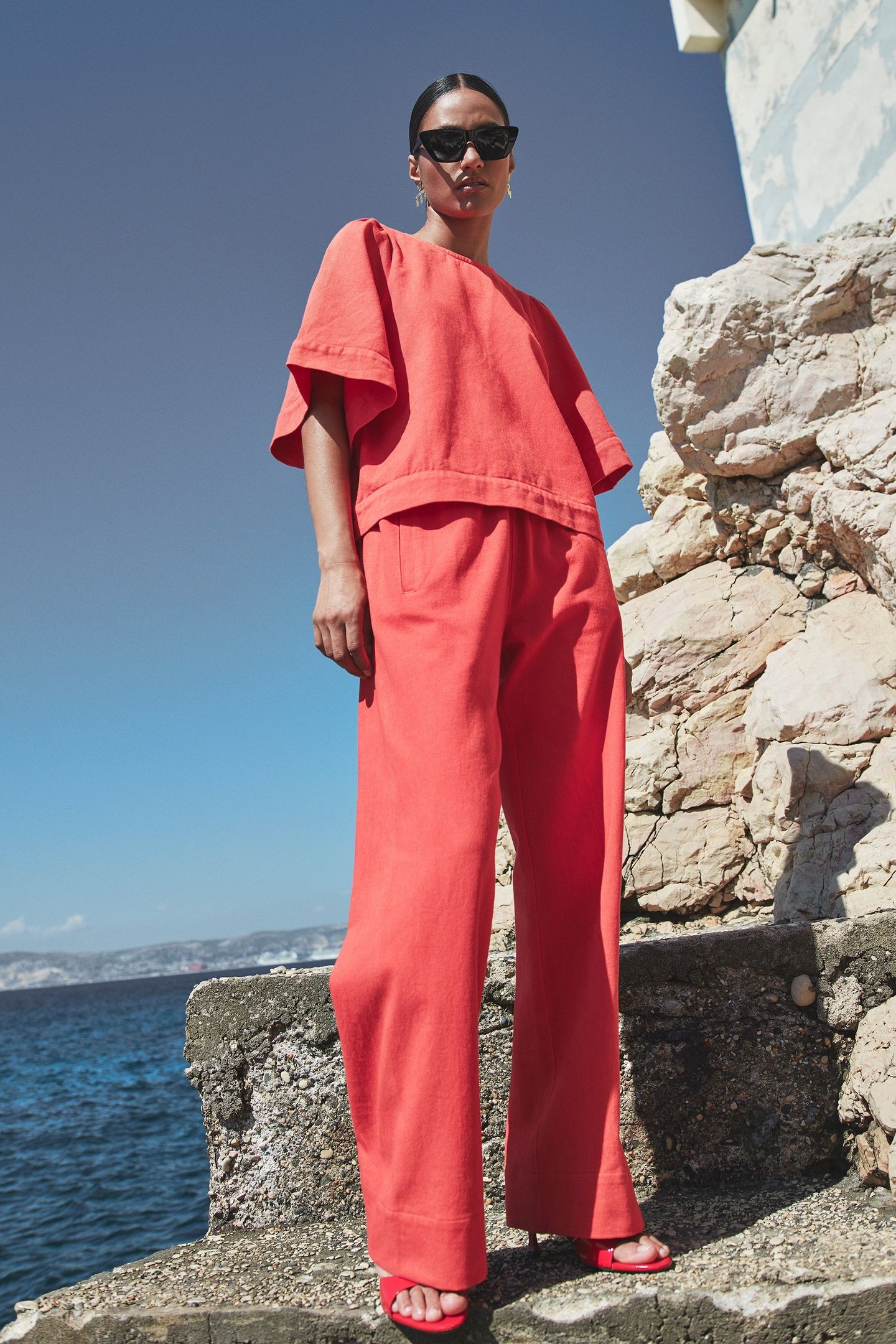 MEES TWILL PANTS POPPY RED 7