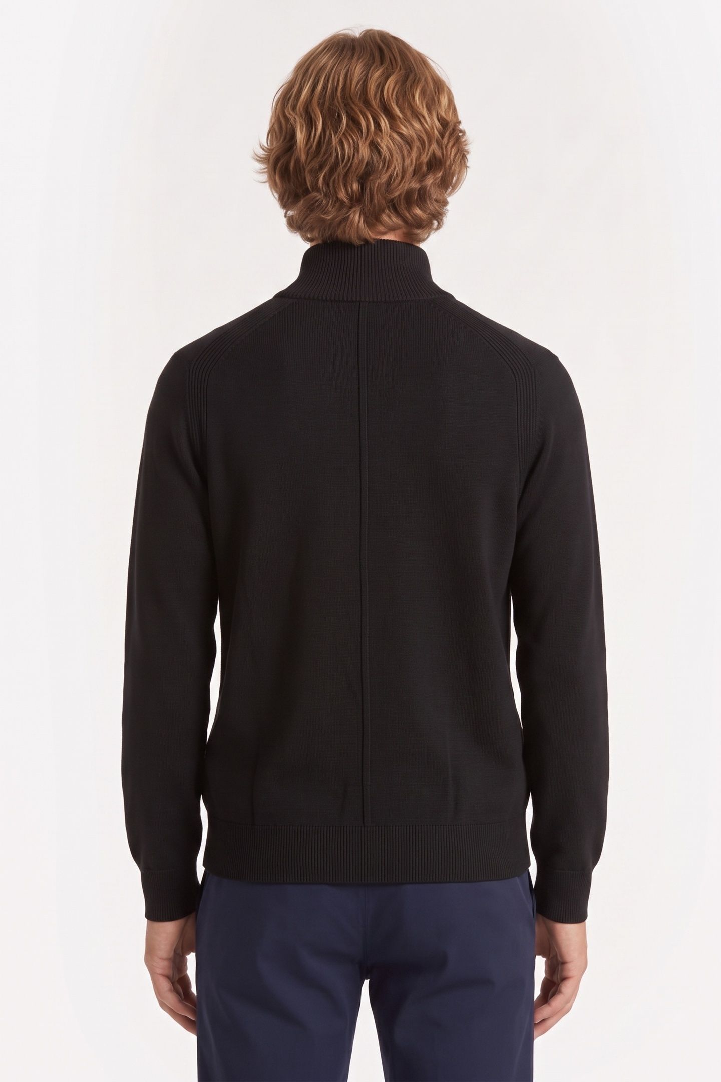 LS TECH KNIT QUARTER-ZIP SWEATER BLACK 2