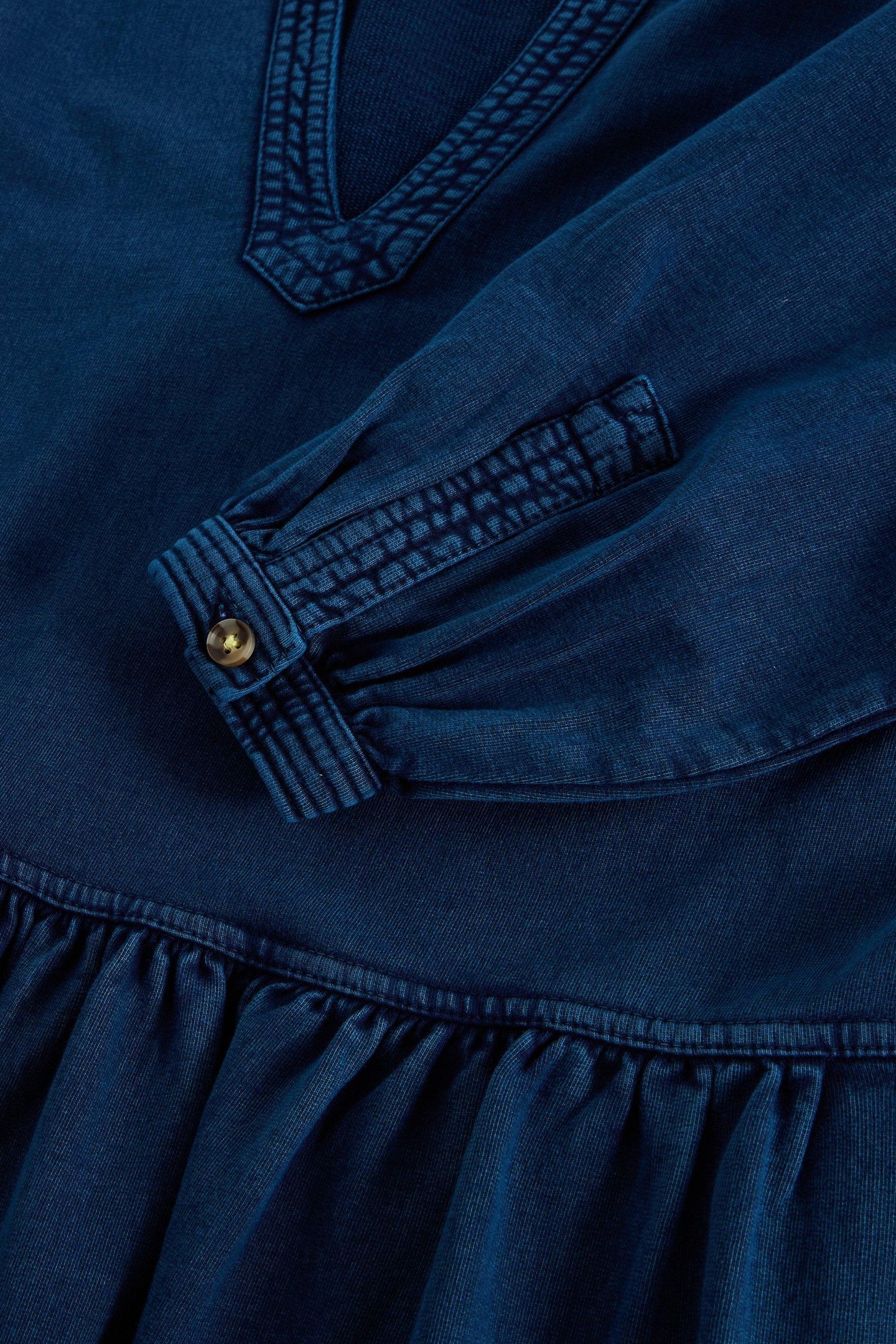 REN DENIM JERSEY DRESS DARK DENIM 5