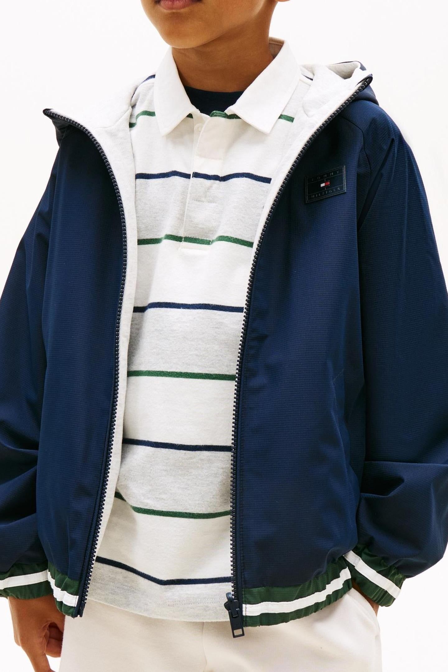 BOYS REVERSIBLE HOODED JACKET DARK NIGHT NAVY 3