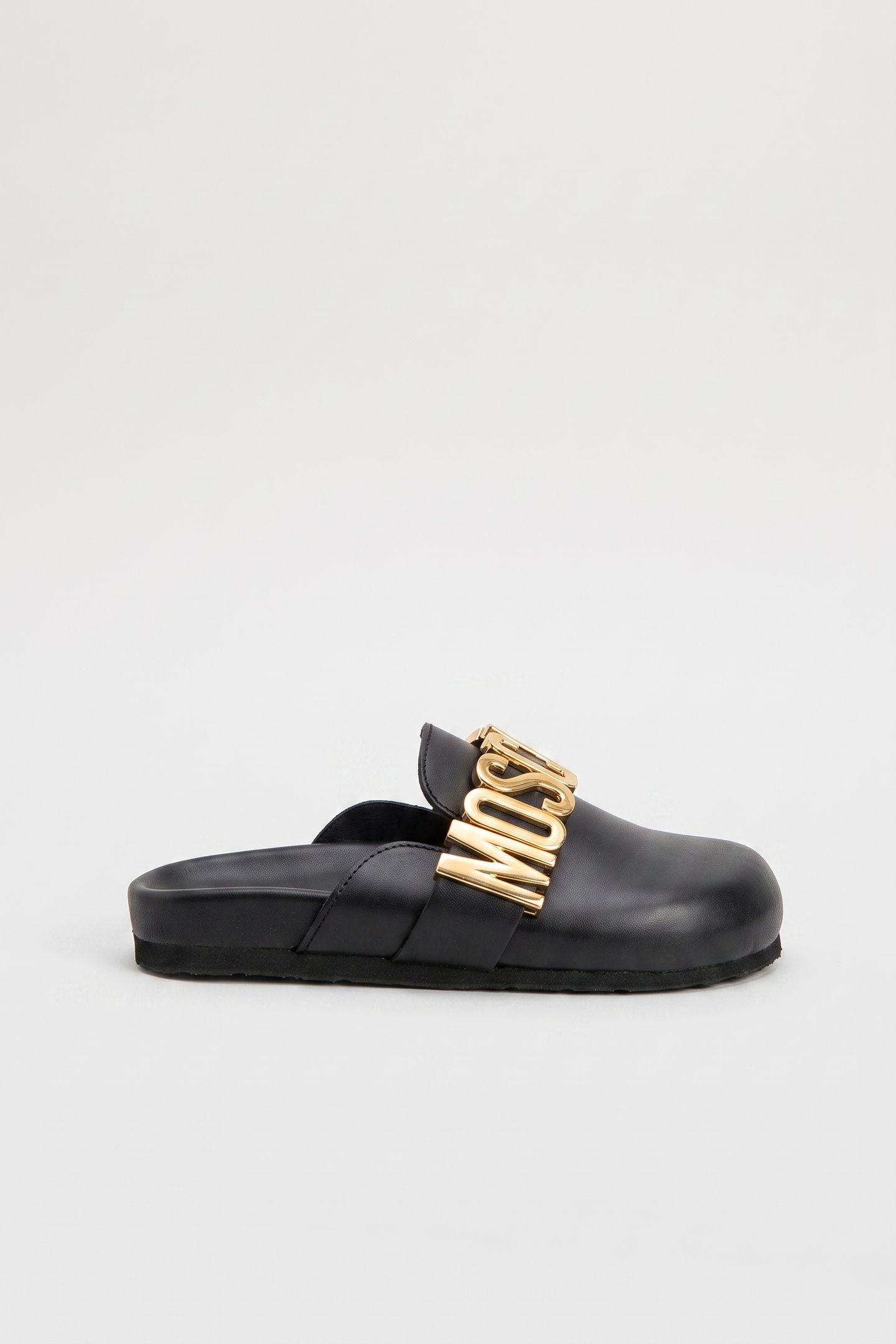 CALFSKIN MULES BLACK 1