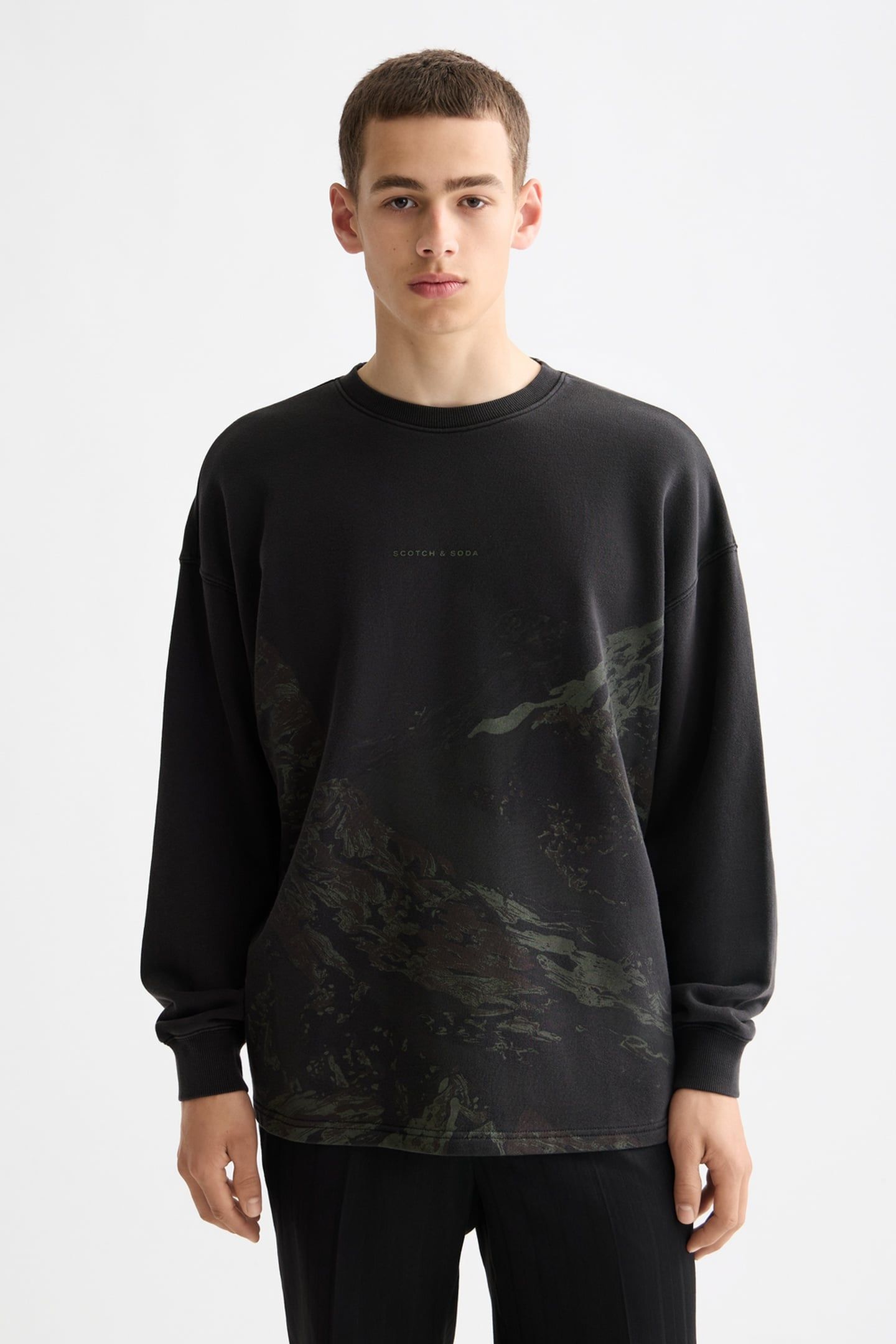 LOOSE FIT OVERDYED AW SWEATSHIRT METEORITE 1