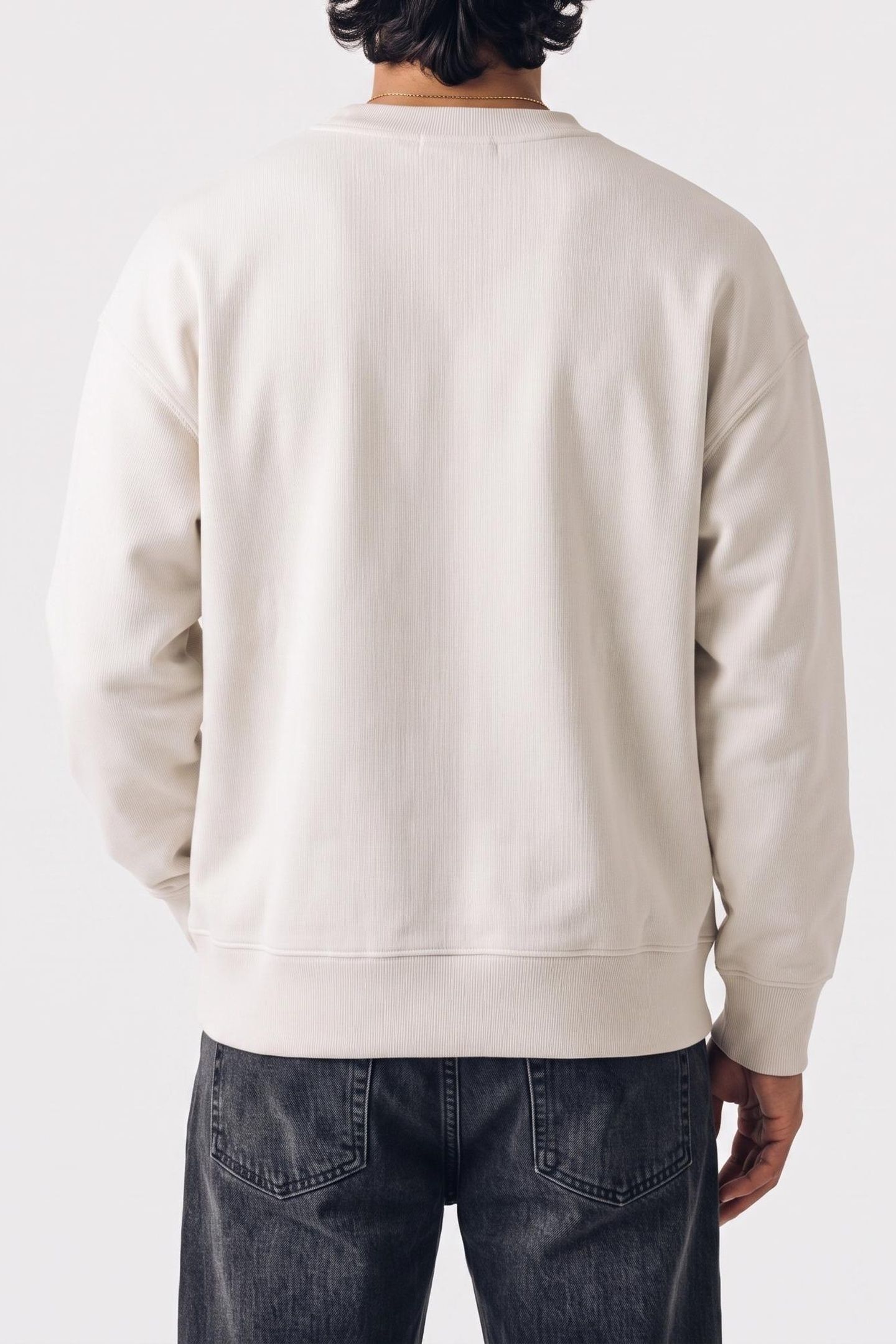 PREMIUM TERRY MONOGRAM PANT CHALK 2
