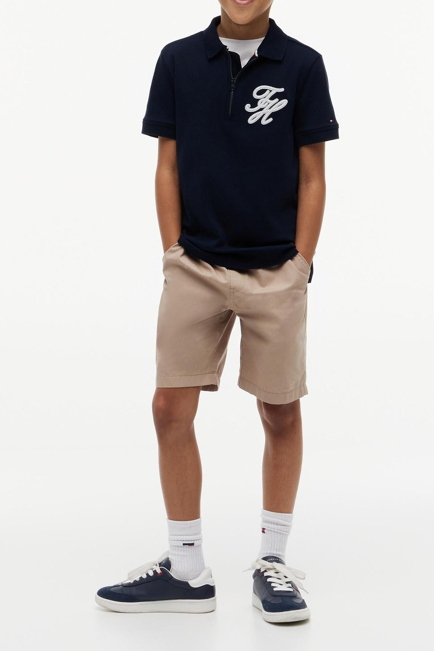 BOYS TH SCRIPT INTERLOCK DARK NIGHT NAVY 3