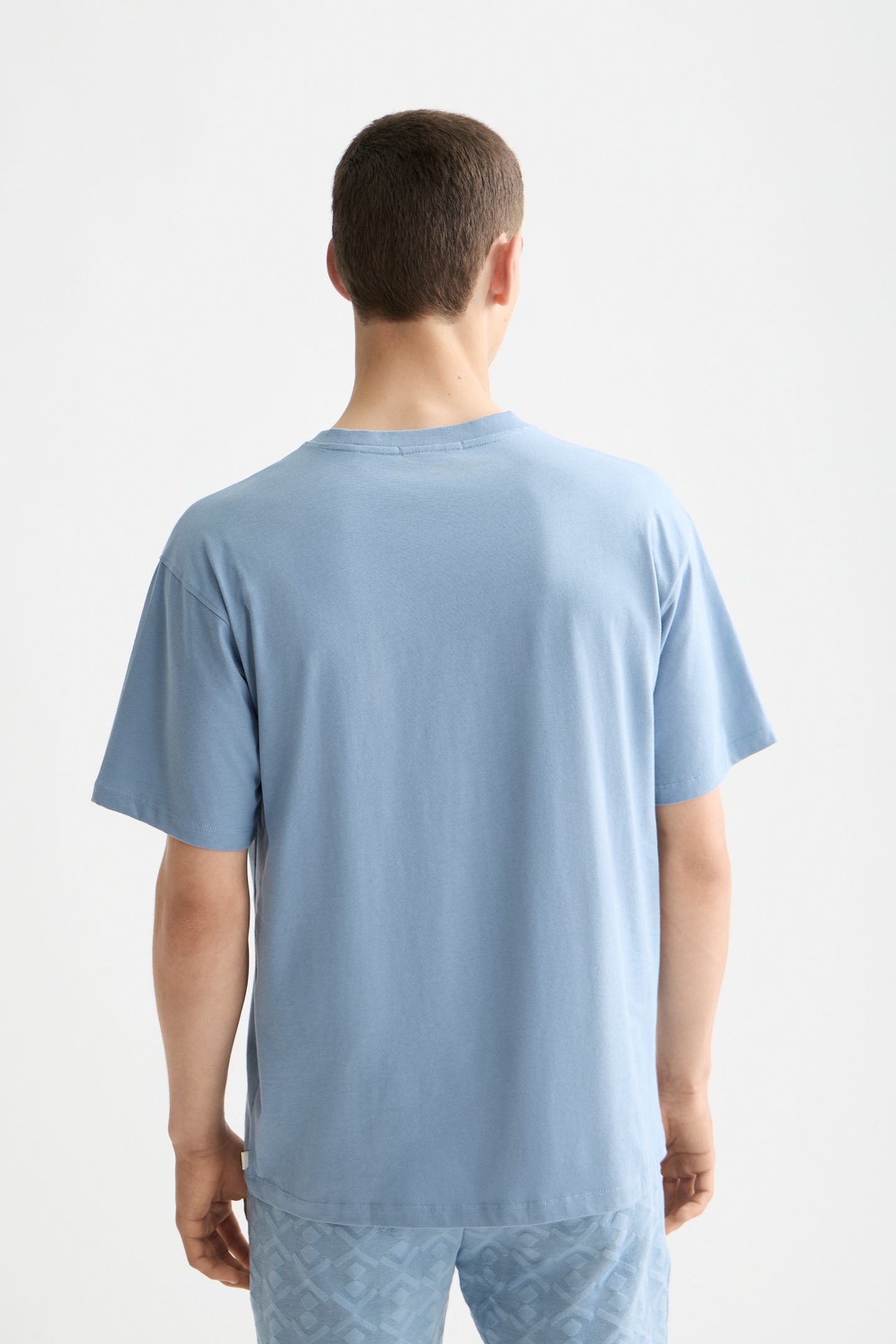 RELAXED FIT SCOTCH & SODA LOGO T-SHIRT FADED DENIM 4