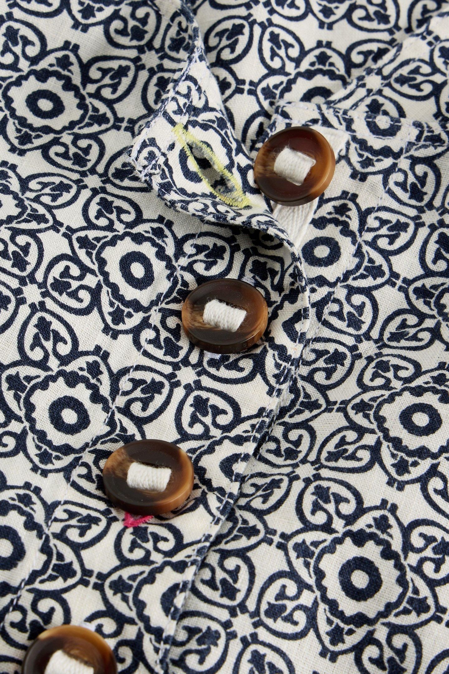VIOLA LINEN DUNGAREE WHITE PRINT 6