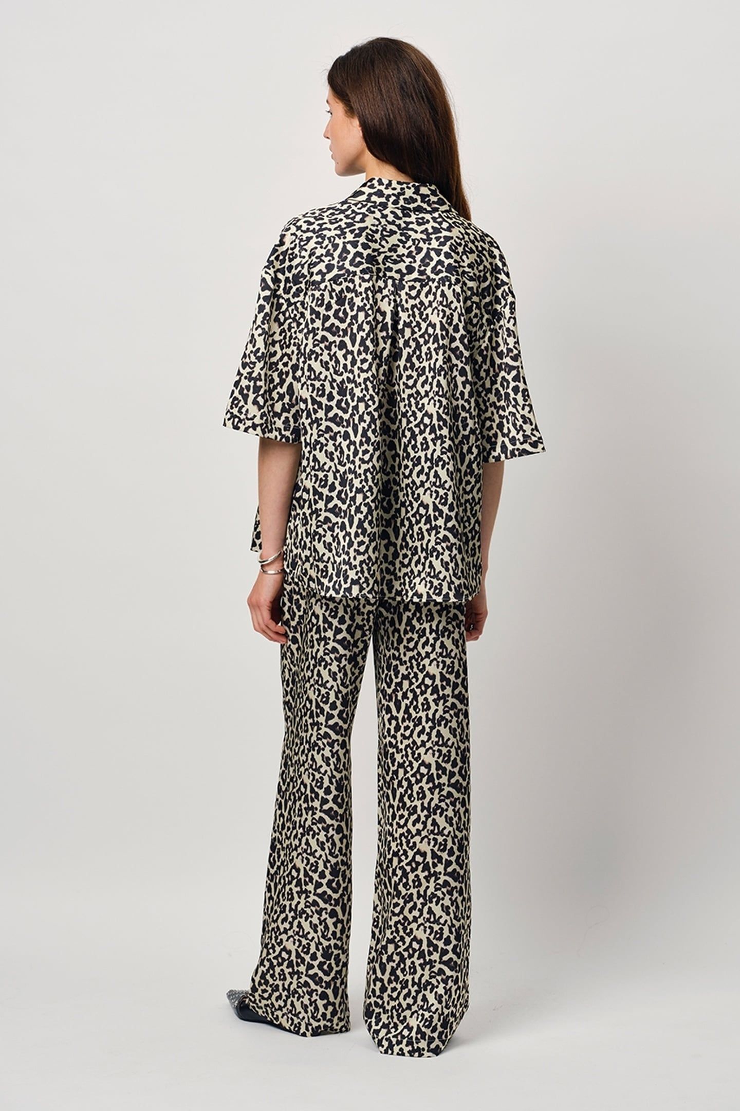 TEO LEOPARD PRINTED WIDE LEG PANTS MULTICOLOUR 3