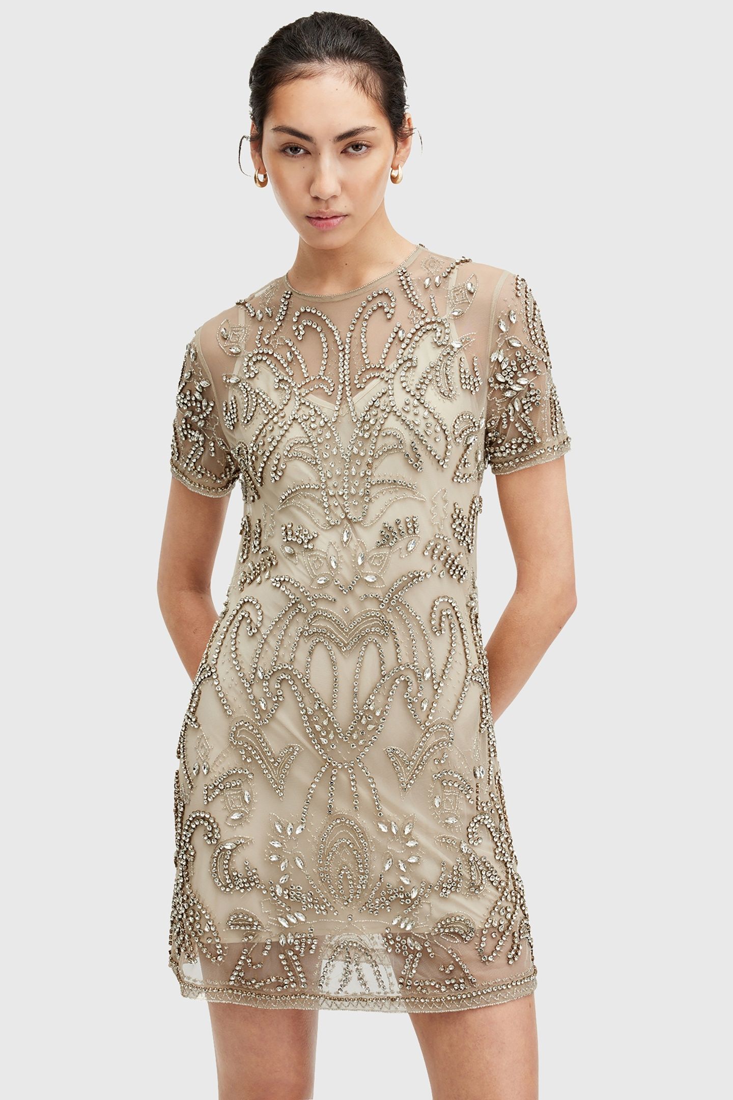 HANIA EMB DRESS ECRU WHITE 3