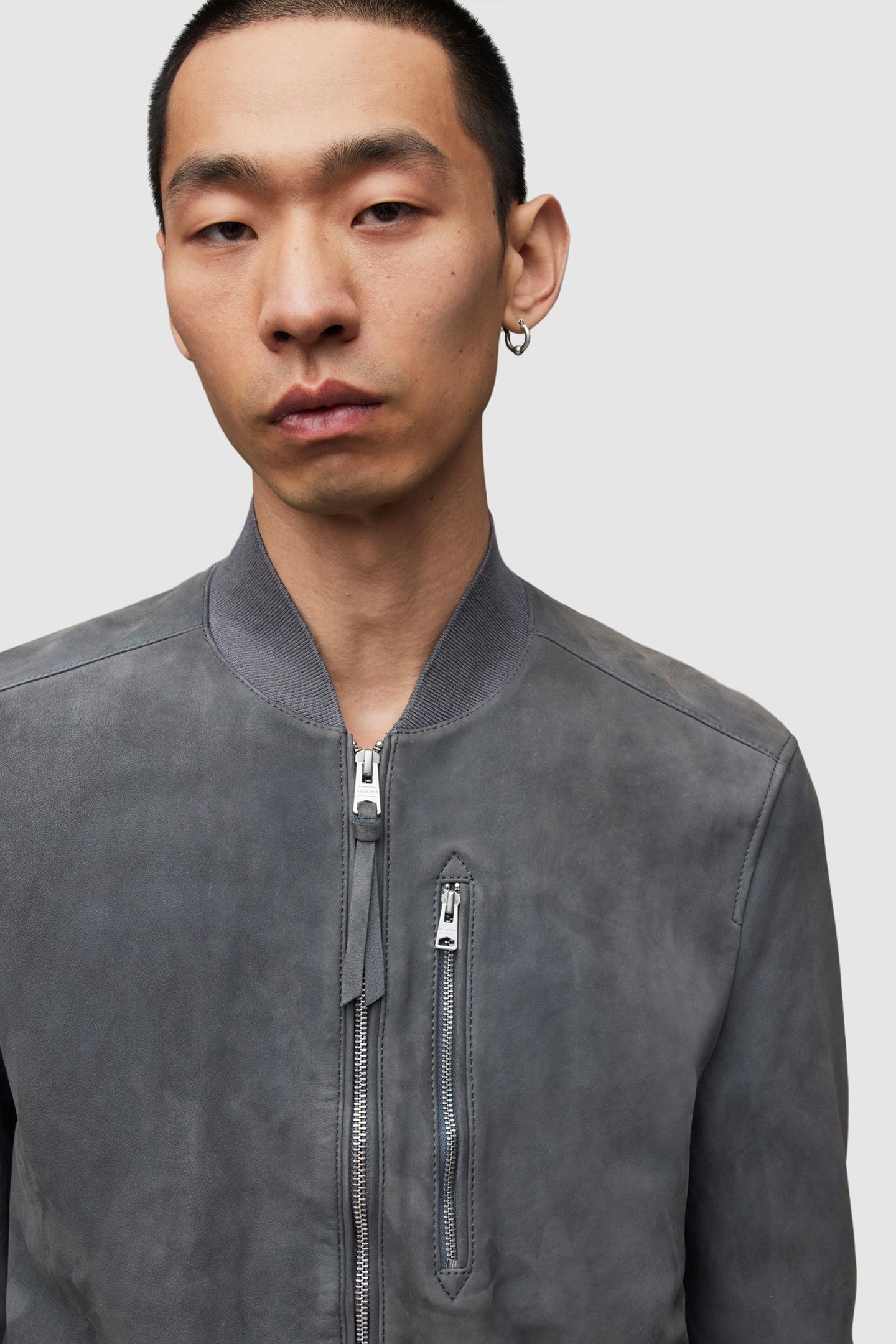 KEMBLE SUEDE BOMBER WIND GREY 6