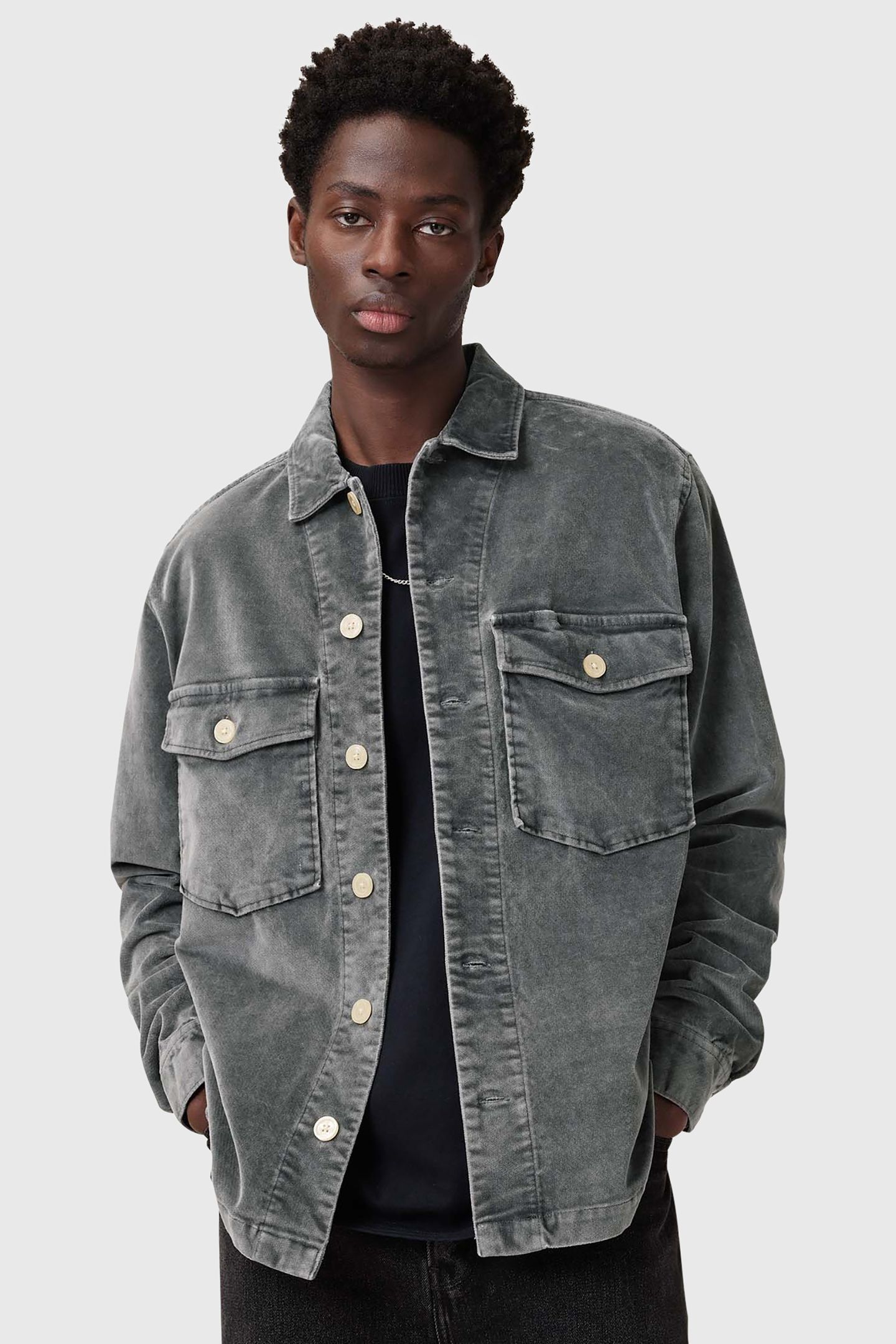 HARRIER LS SHIRT RAIN GREY 2