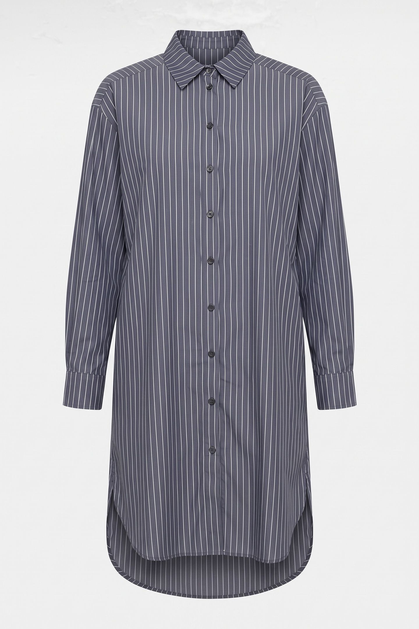 BLOUSE PINSTRIPE DRESS WITH BUTTONS BLUE/WHITE 3