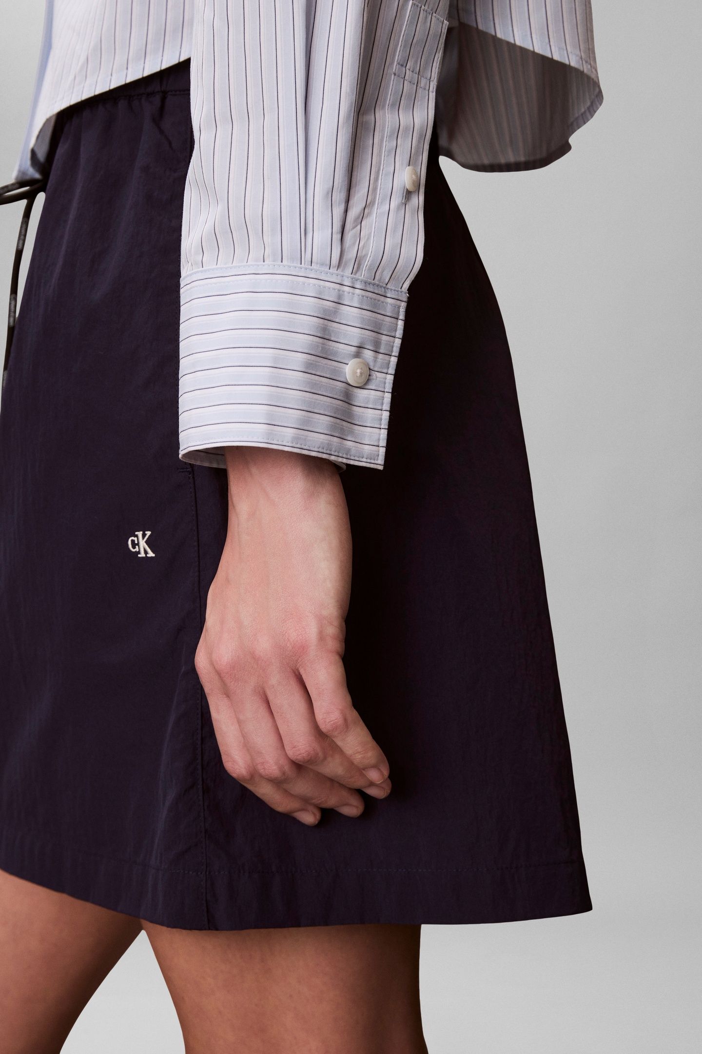 YARN-DYED COTTON POPLIN SHIRT BREEZY BLUE 6