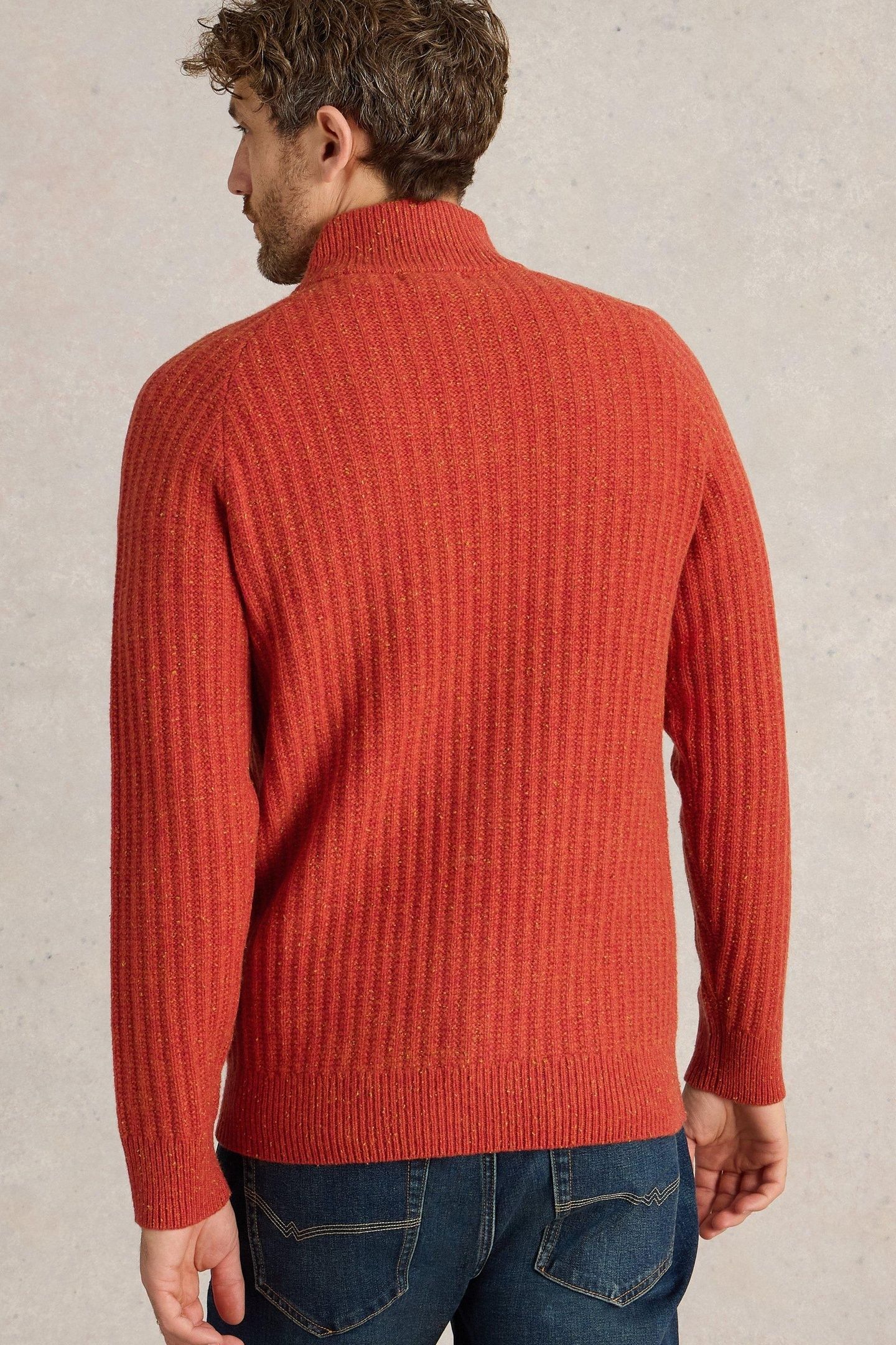 CHUNKY FUNNEL NECK JUMPER ORANGE MULTI 2