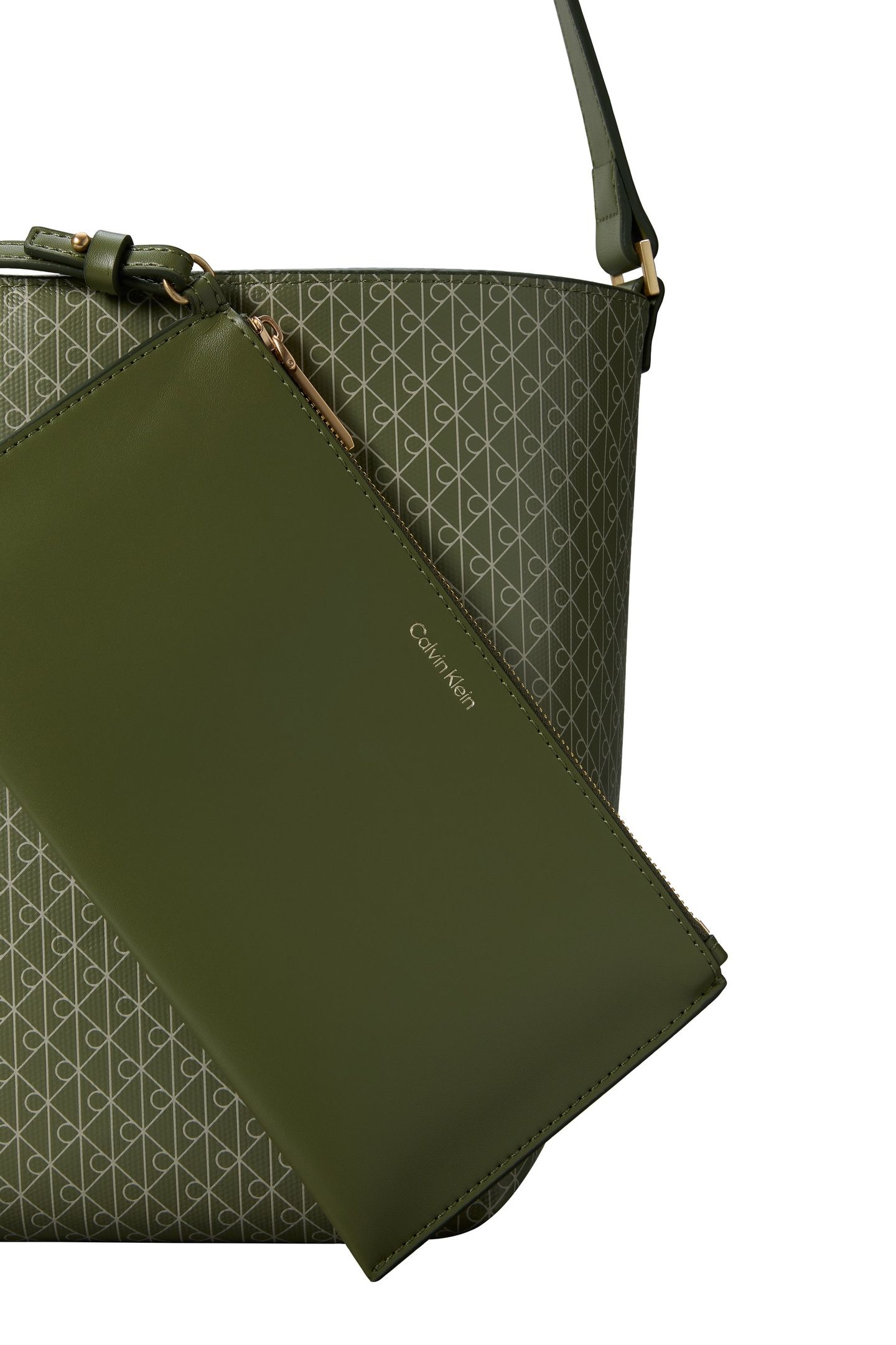EMBLEM AOP MEDIUM BUCKET BAG OLIVINE AOP 2