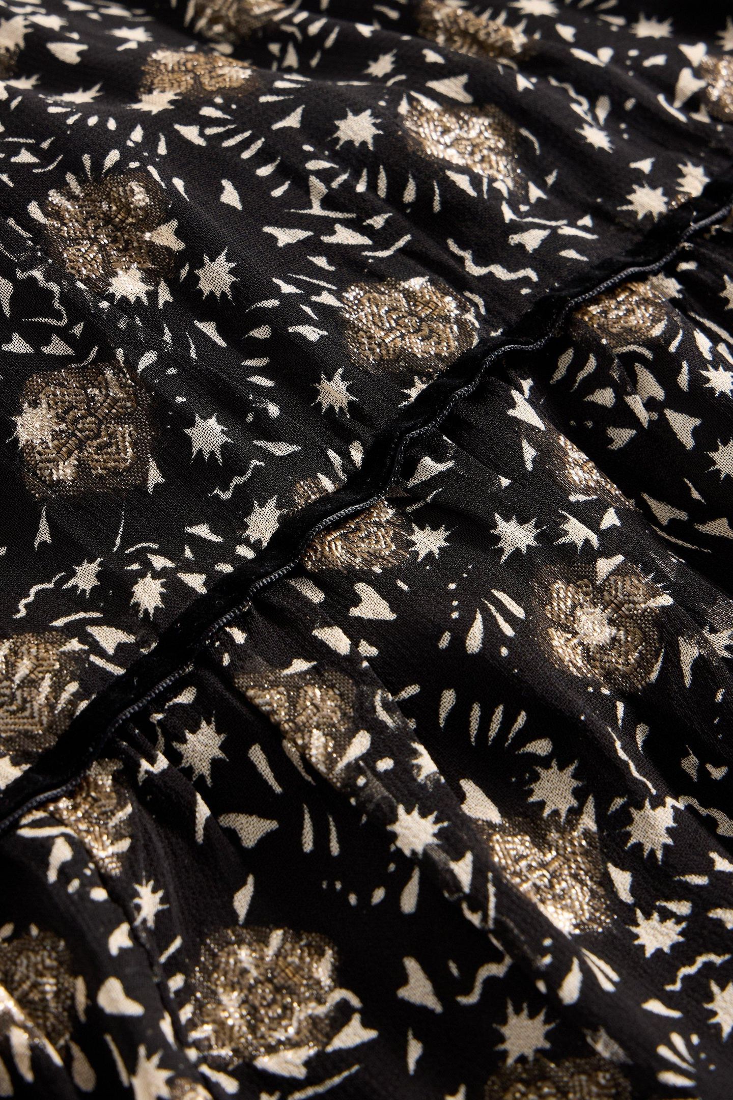 ERIN METALLIC DRESS BLACK MULTI 5