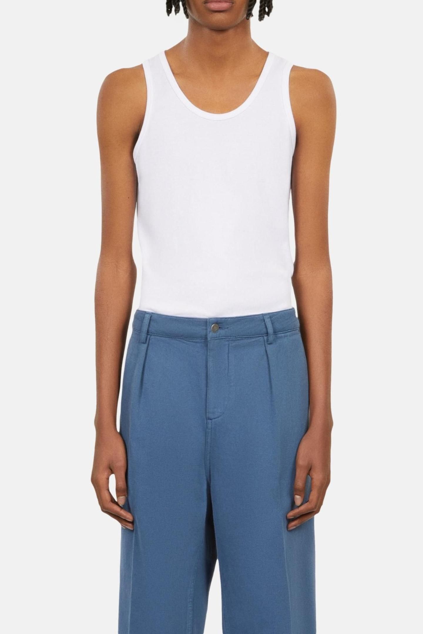 CASUAL TROUSERS WITH ITALIAN POCKETS AND PLEATS MIDDLE NAVY 2