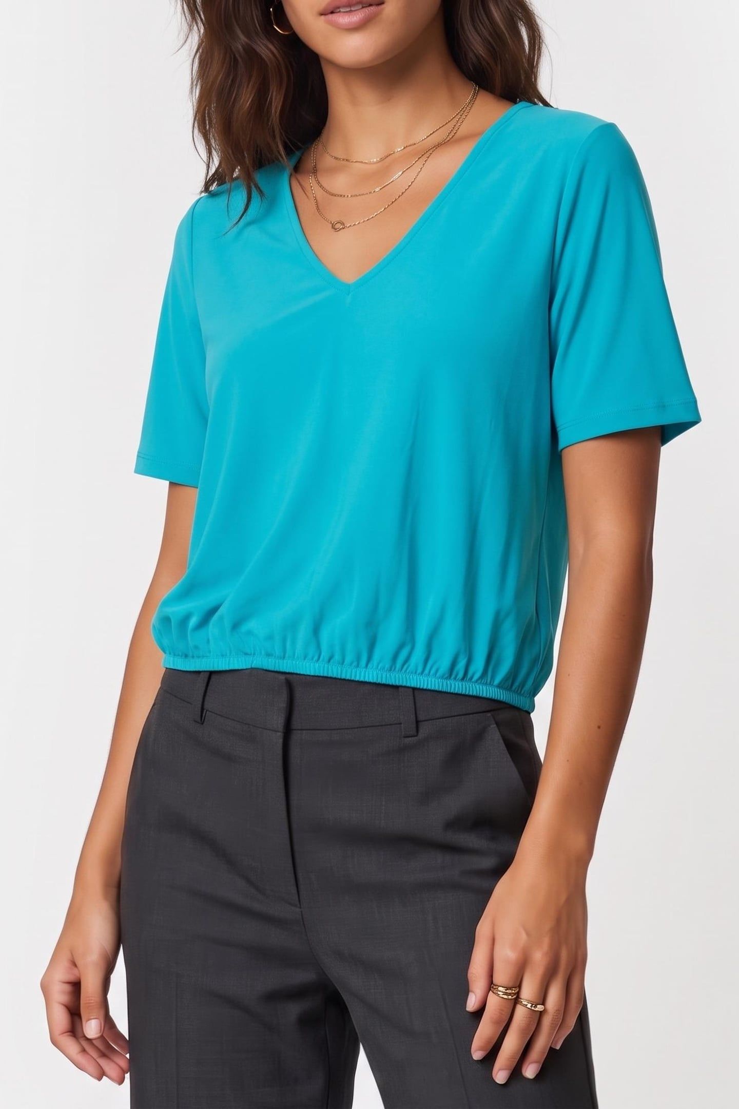 VICKY SHIRT TURQUOISE 1