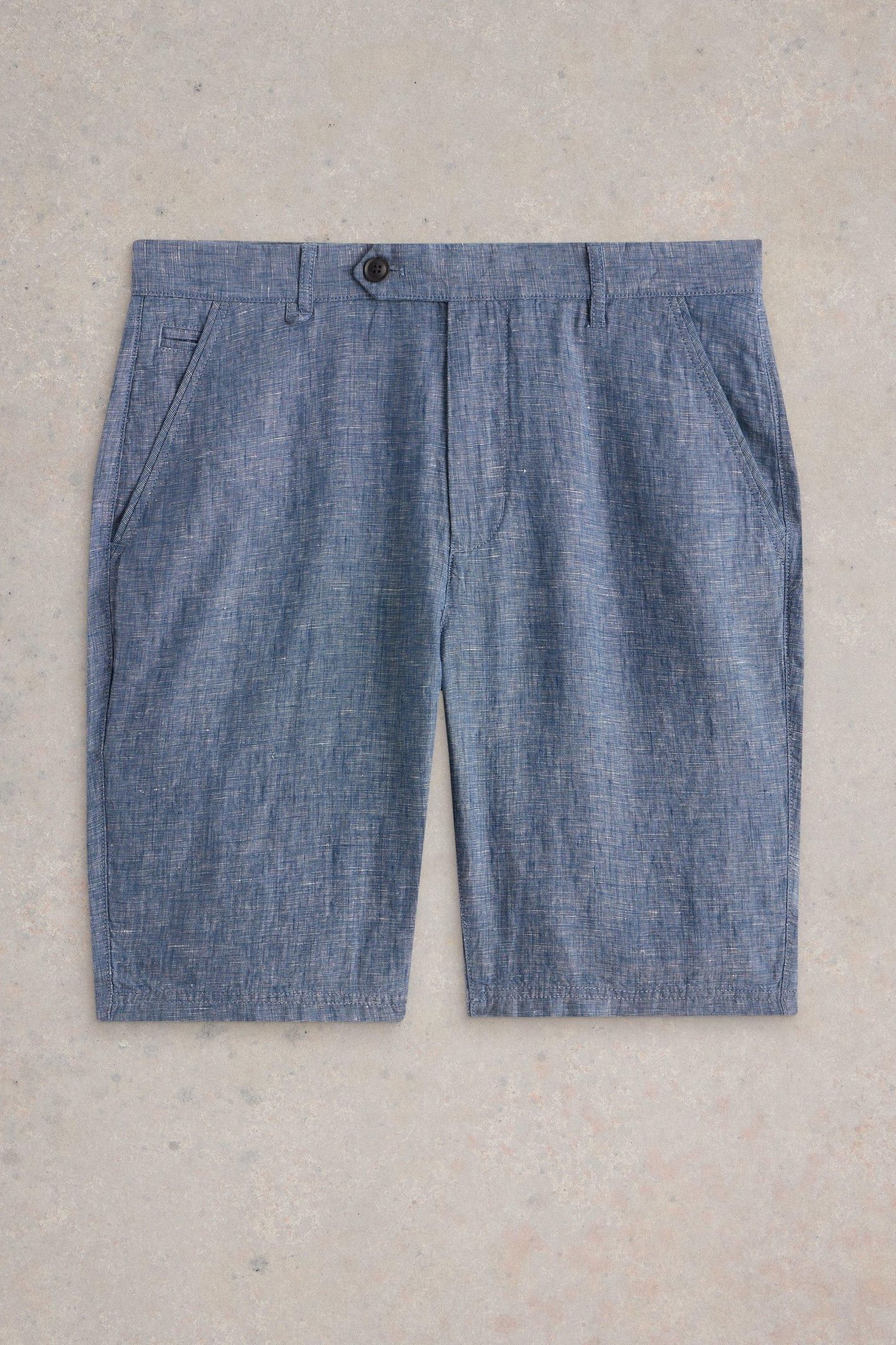 LINEN CHINO SHORT MID BLUE 3