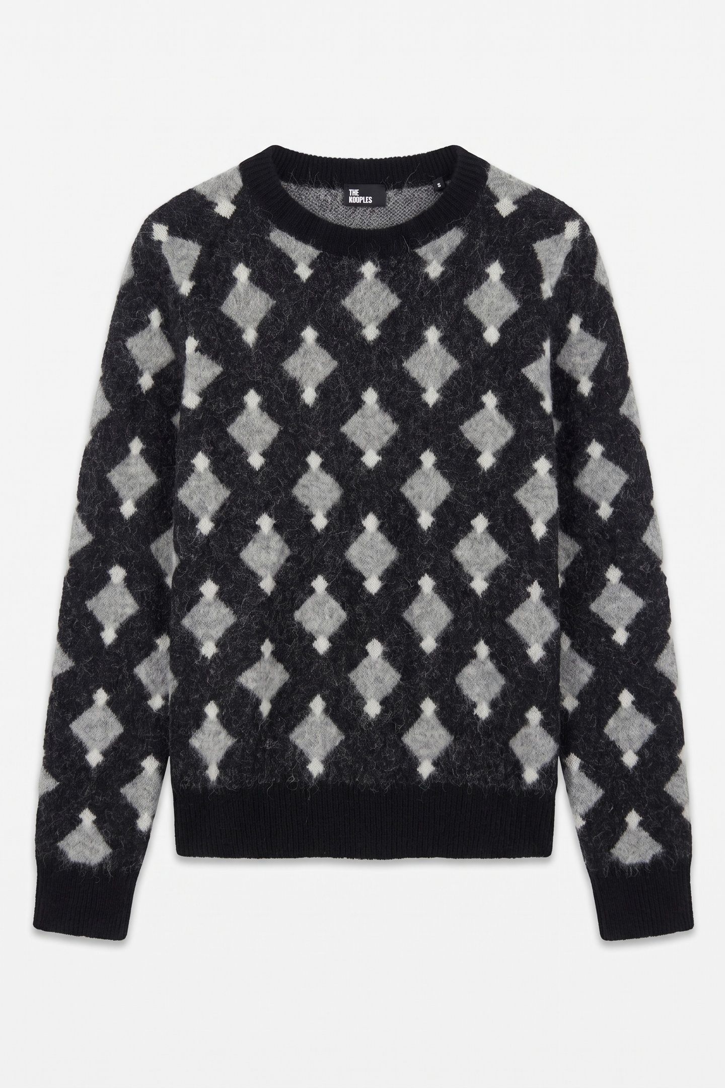 PULL COL ROUND BLACK GREY WHITE 5