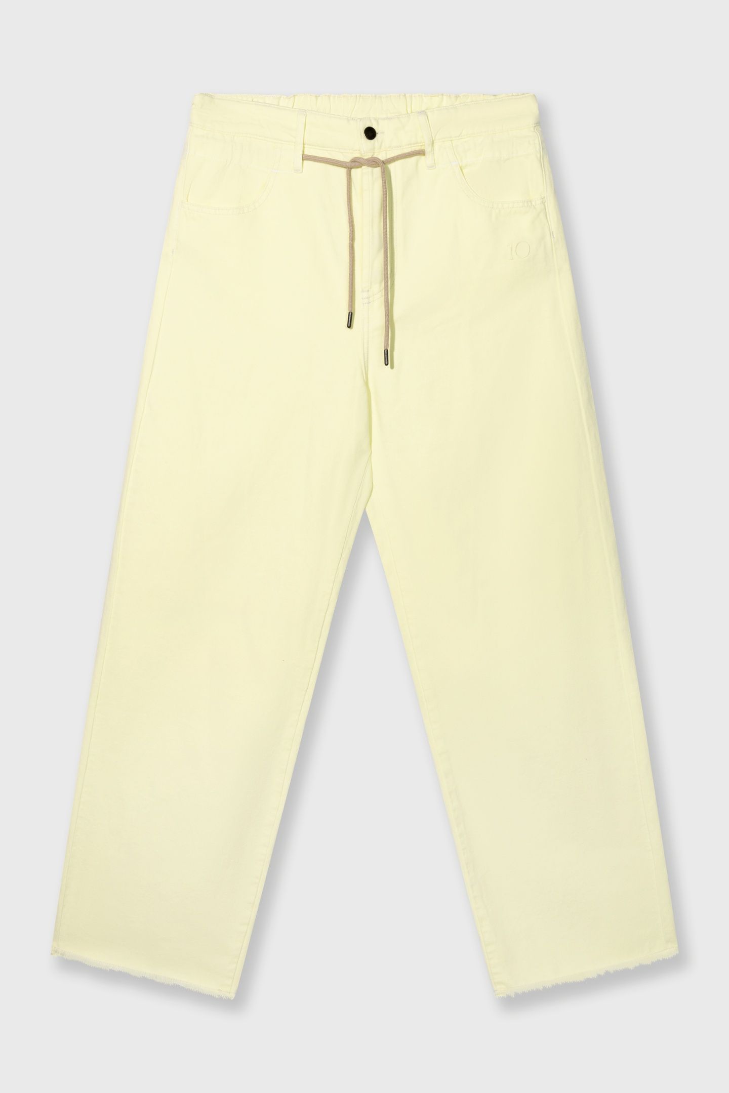 STRAIGHT LEG PANTS TWILL PASTEL YELLOW 5