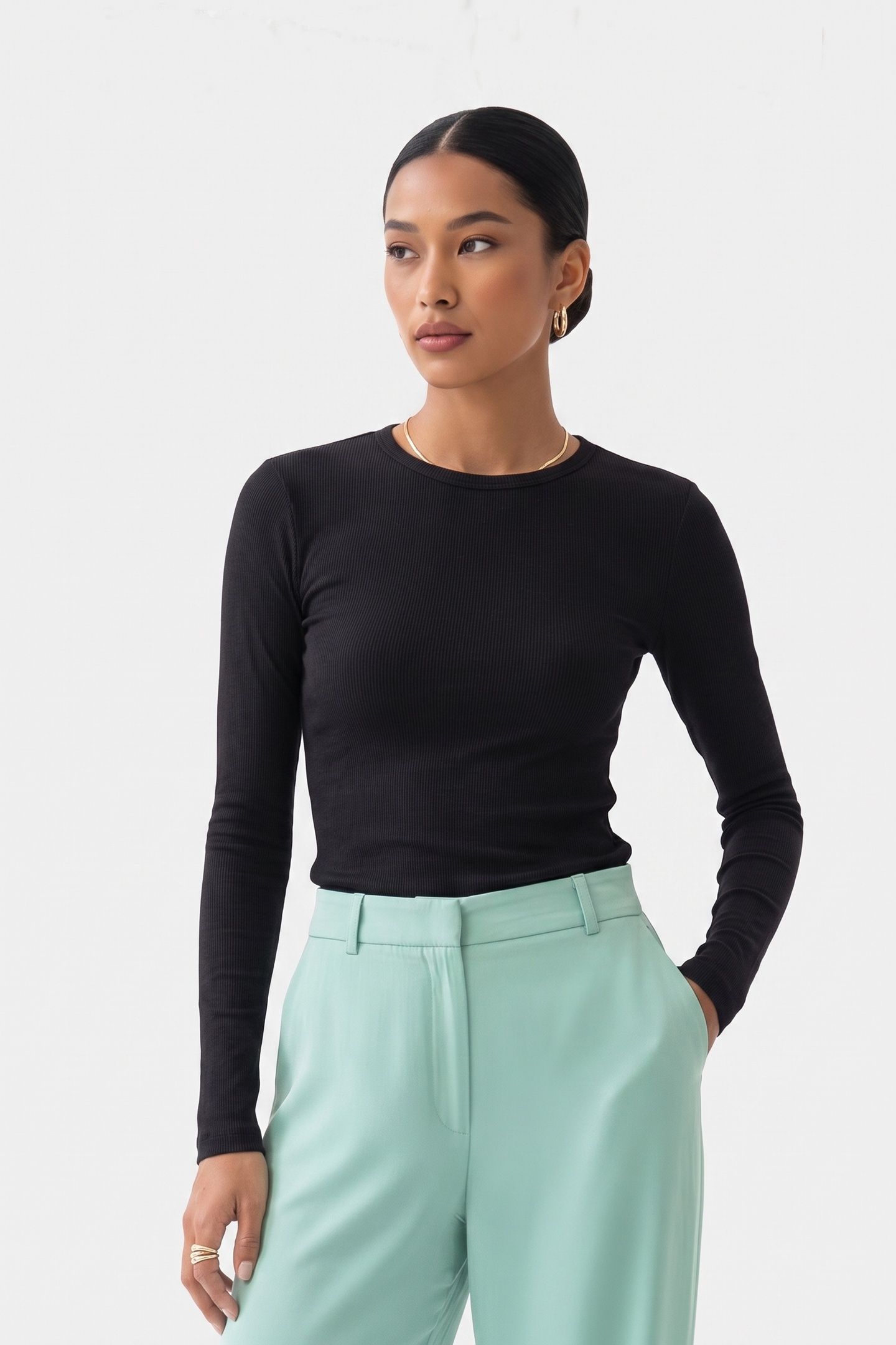 MIM SILK LONGSLEEVE BLACK 1