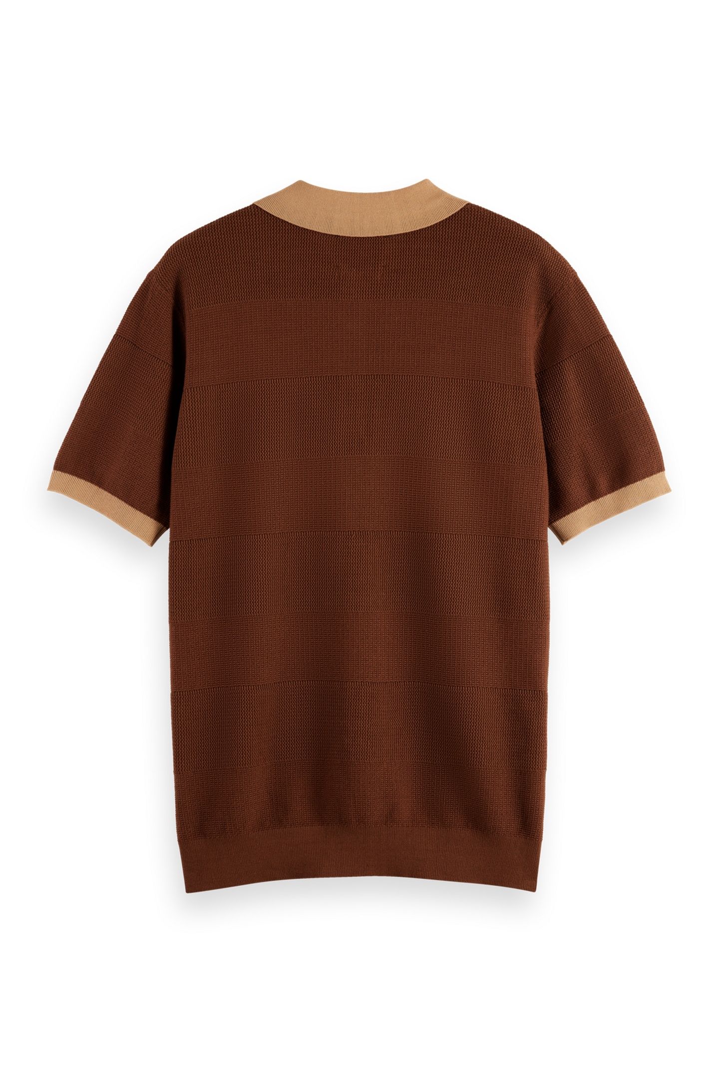 KNITTED TONE ON TONE STRIPED REGULAR FIT POLO SOFT SILT 5