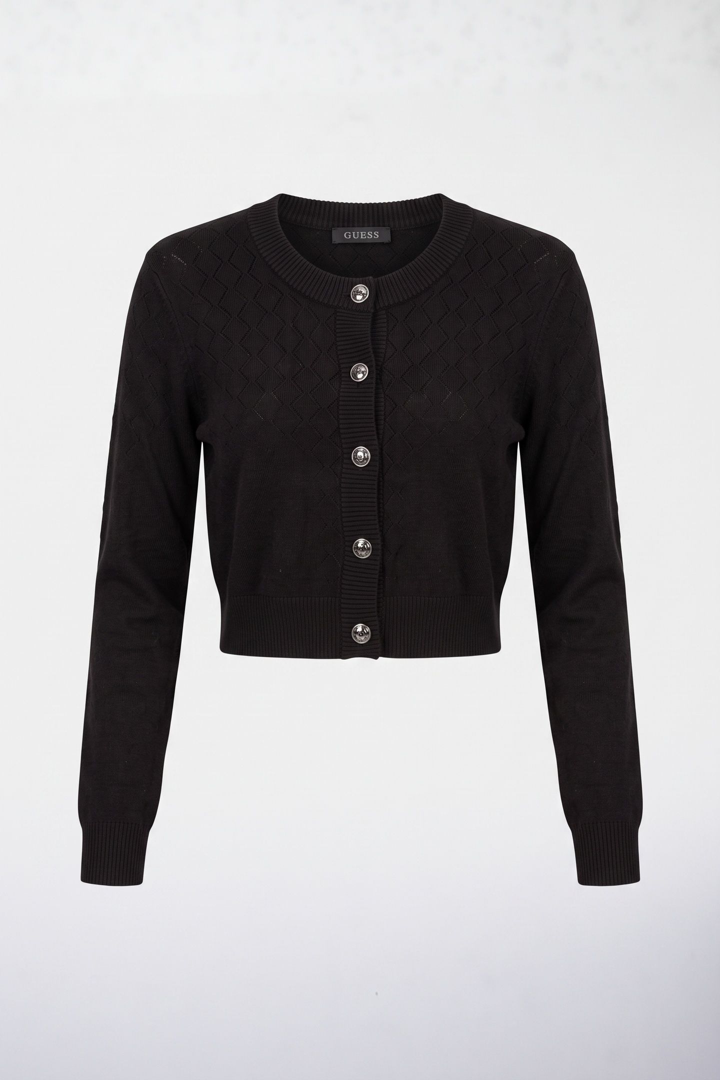 GUESS ECO HOLLAND CN LS CARDI JET BLACK A996 3