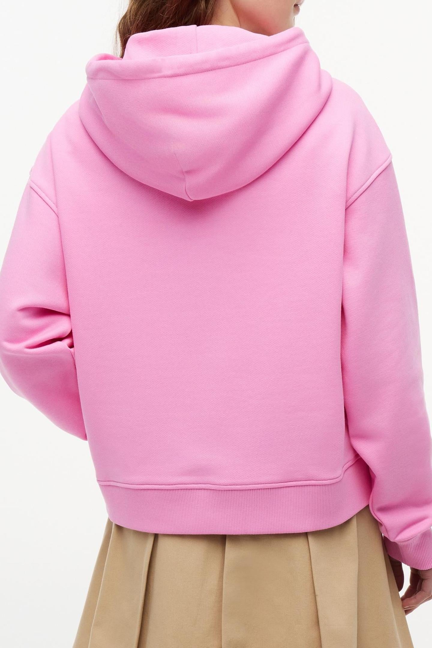 BOXY BADGE HOODIE PINK DAISY 2