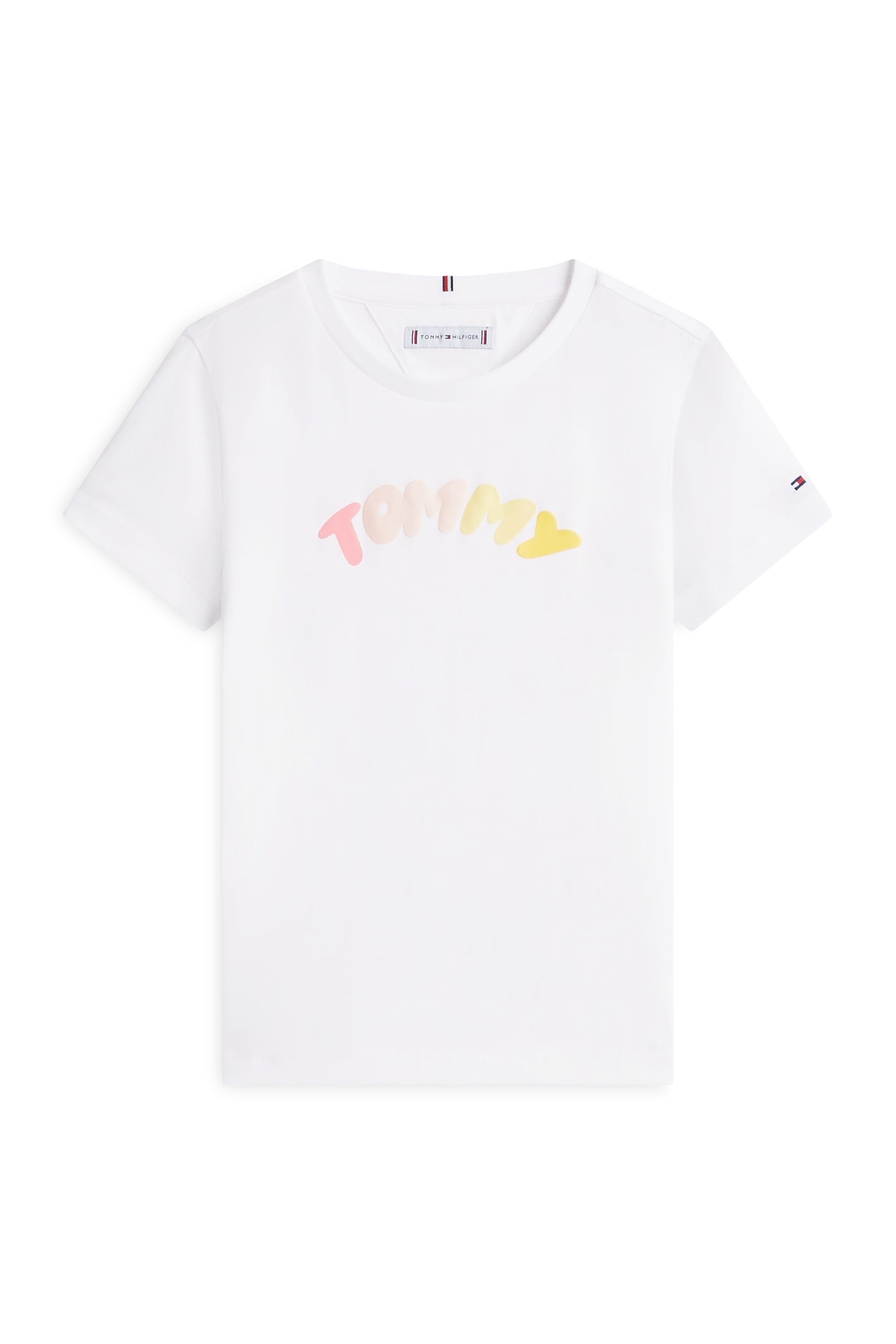 GIRLS TOMMY PUFF PRINT TEE WHITE 4
