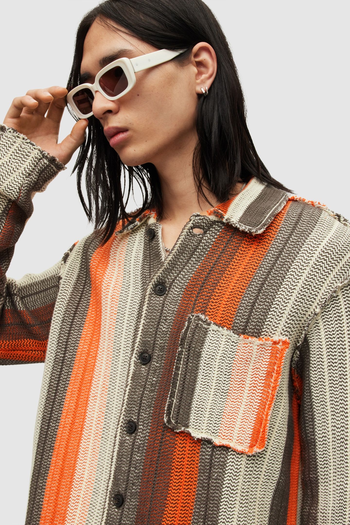 TRUCK CARDIGAN ECRU/BITTER BROWN 3