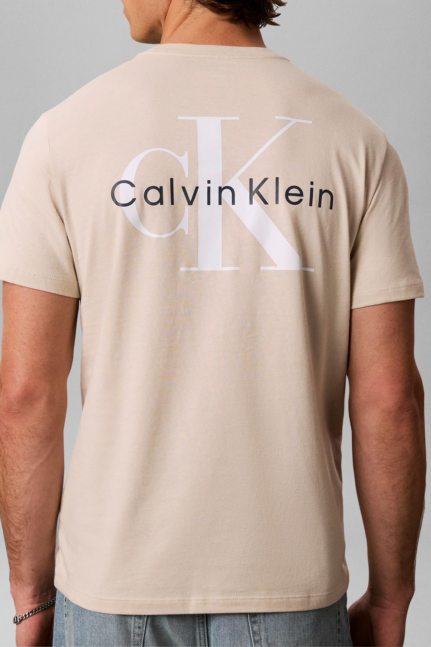 SHORT SLEEVE 30S CLASSIC BACK PRINT TEE OATMEAL 4