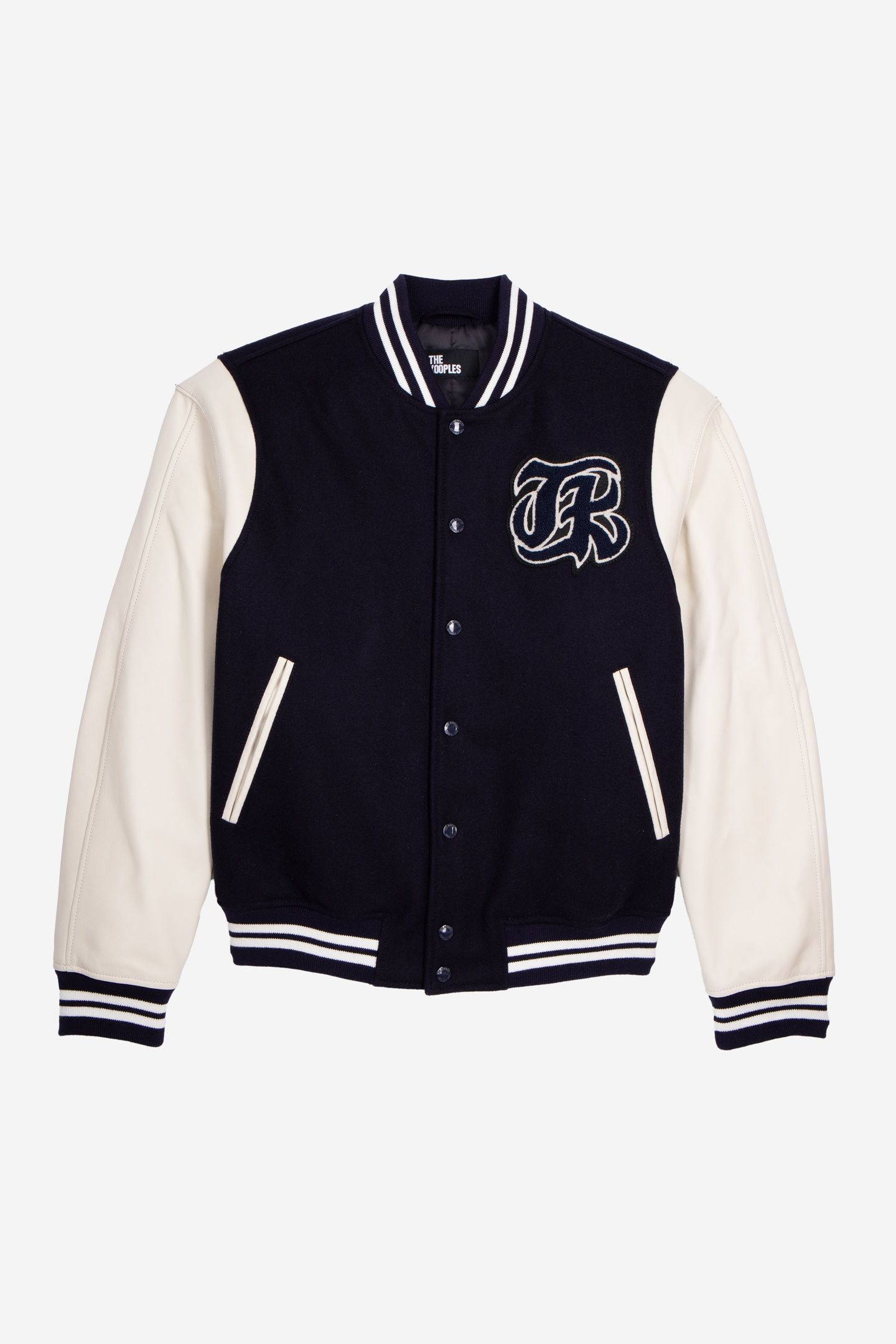 VARSITY JACKET WITH PATCH NAVY 5