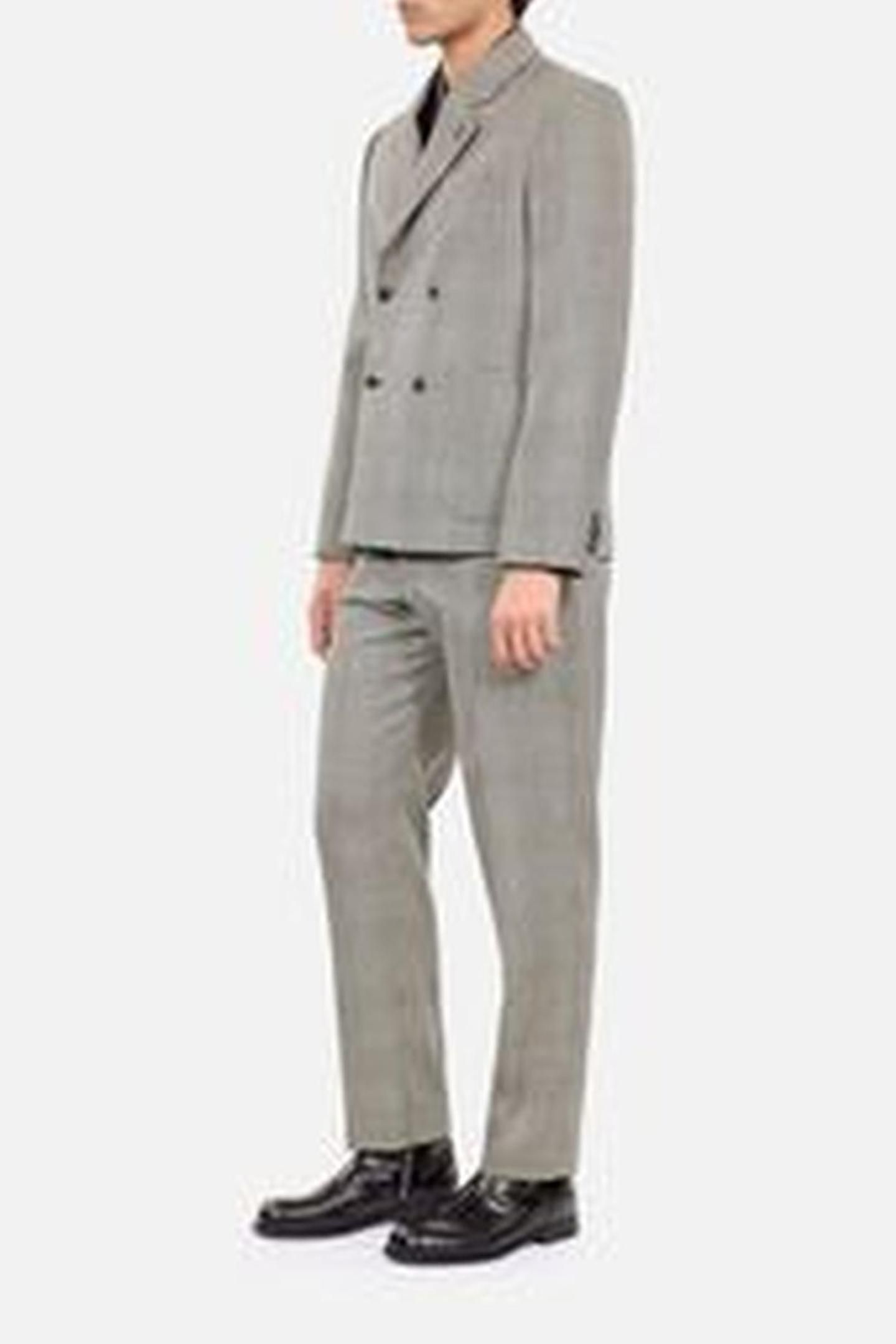 4-BUTTON DOUBLE-BREASTED JACKET BLACK WHITE 7