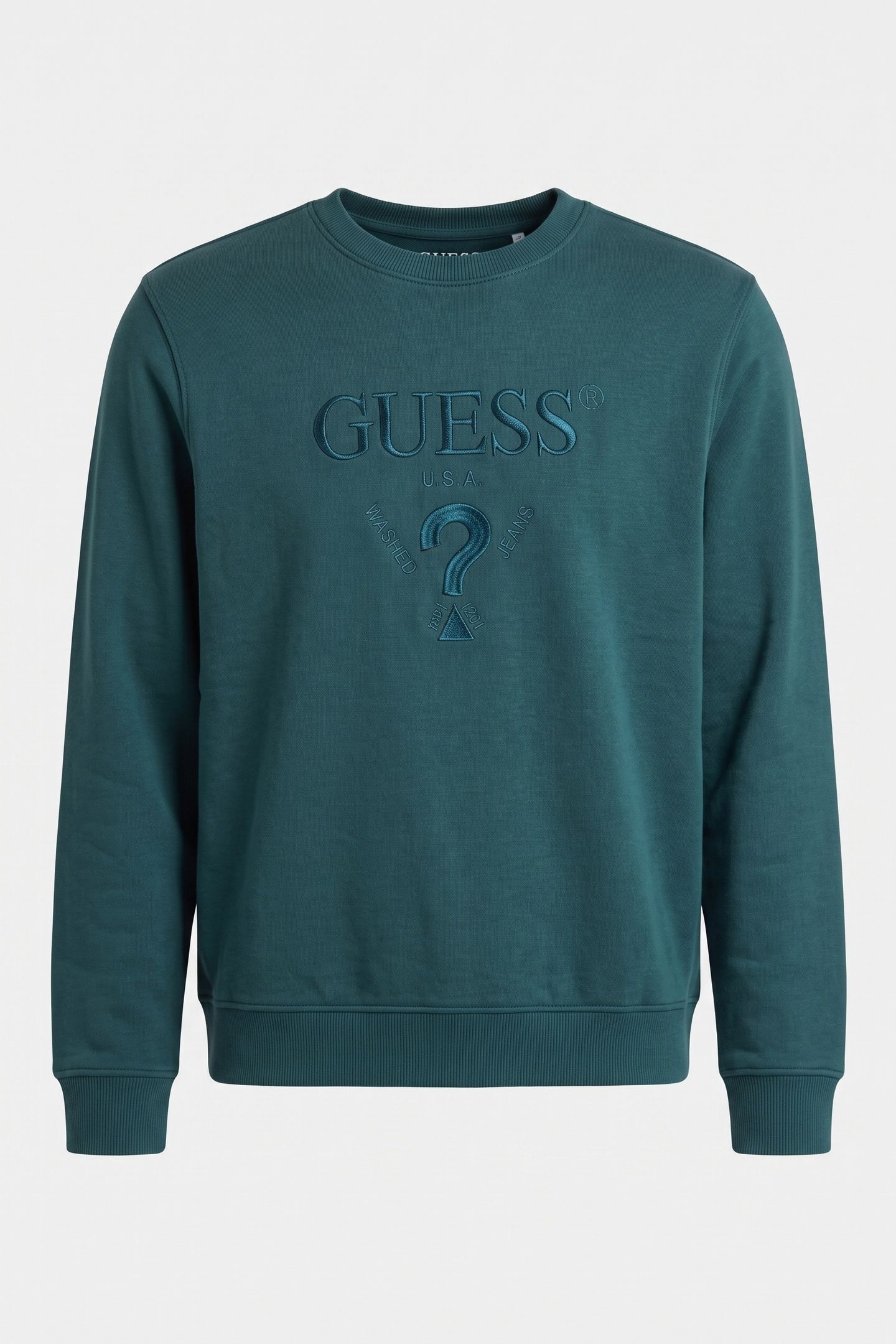 GUESS ECO BEAU CN SWEATSHIRT TRUE TEAL 3