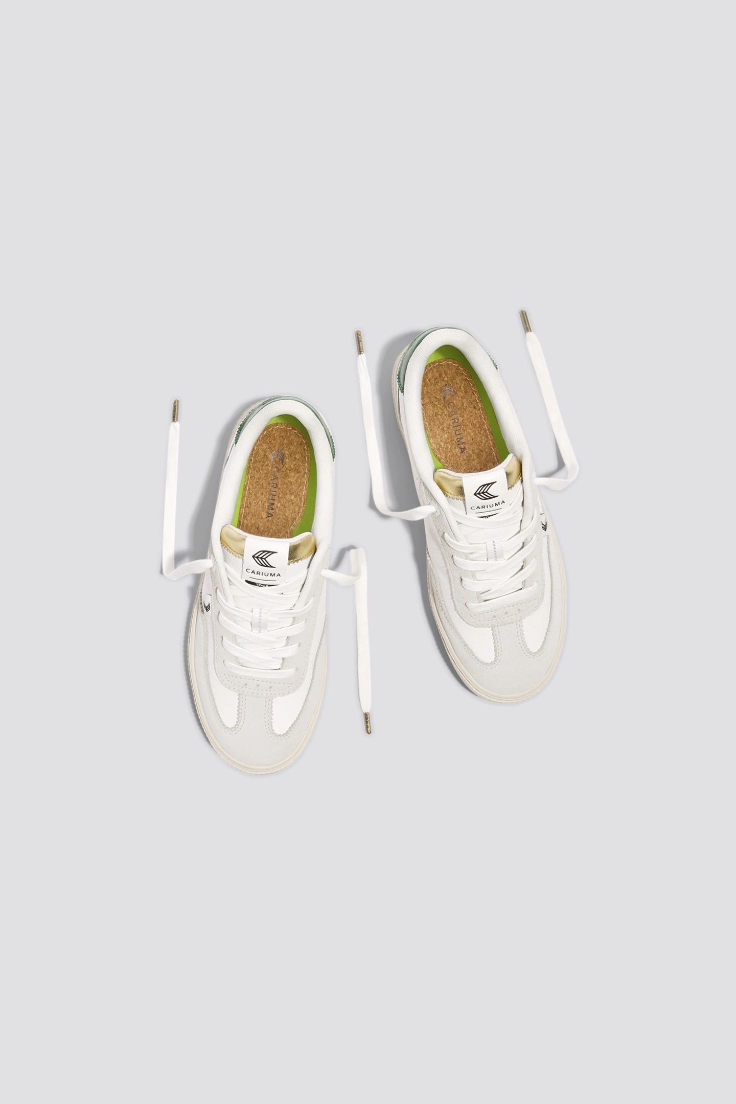 TOCA SOFT GRAIN LEATHER AND SUEDE WARM WHITE LUSH GREEN 5