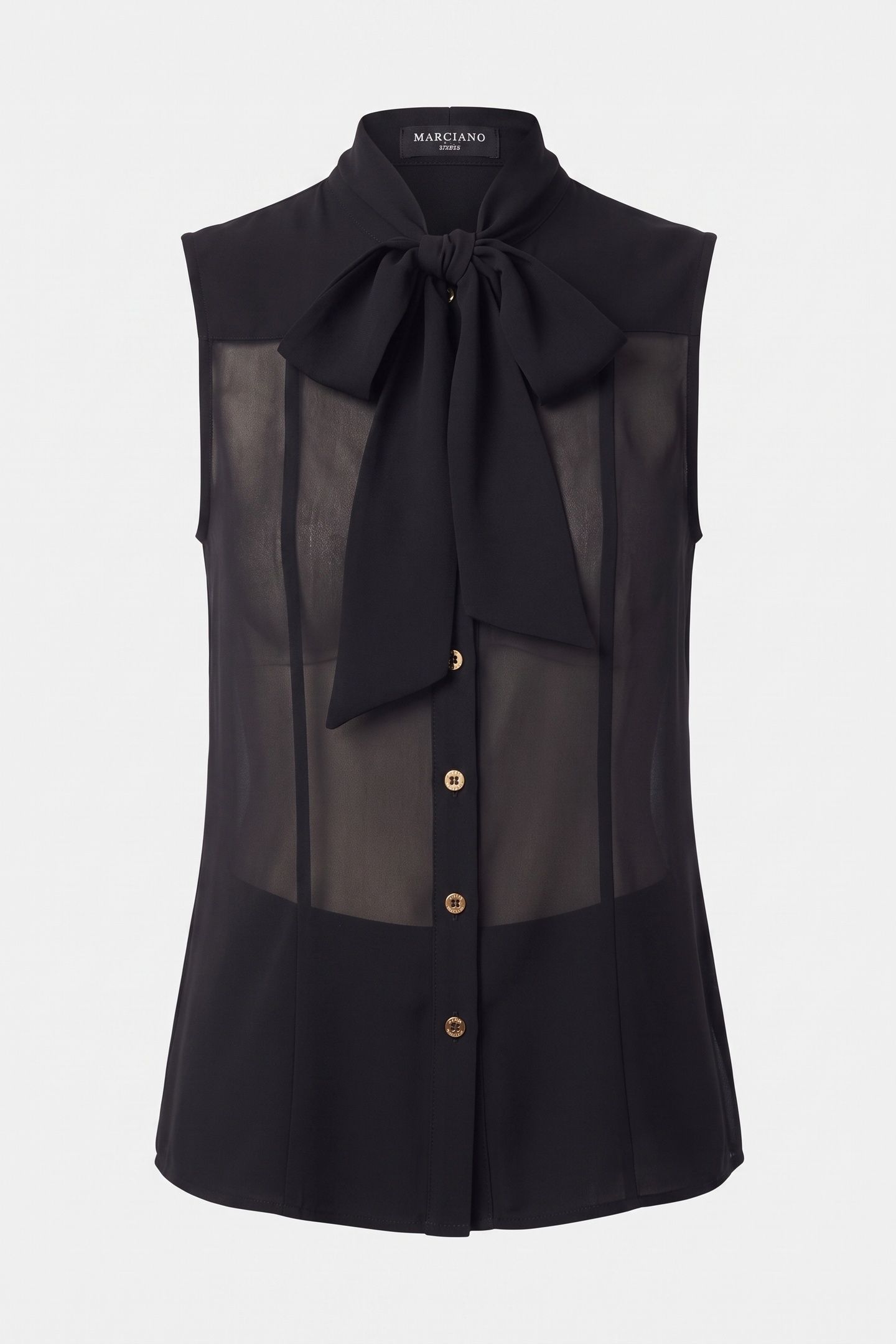 ETTA BOW SL SHIRT JET BLACK A996 3