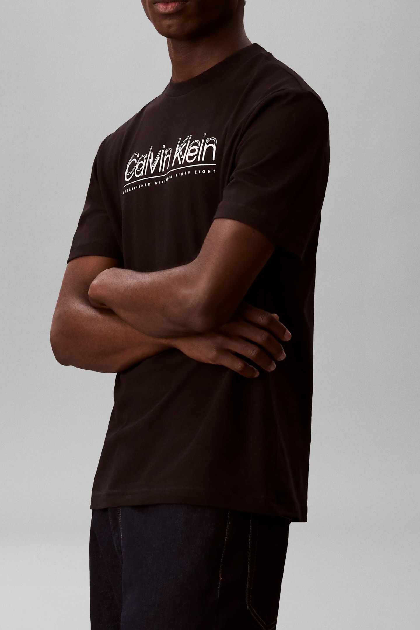 CP-DOUBLE LOGO T-SHIRT BLACK 2