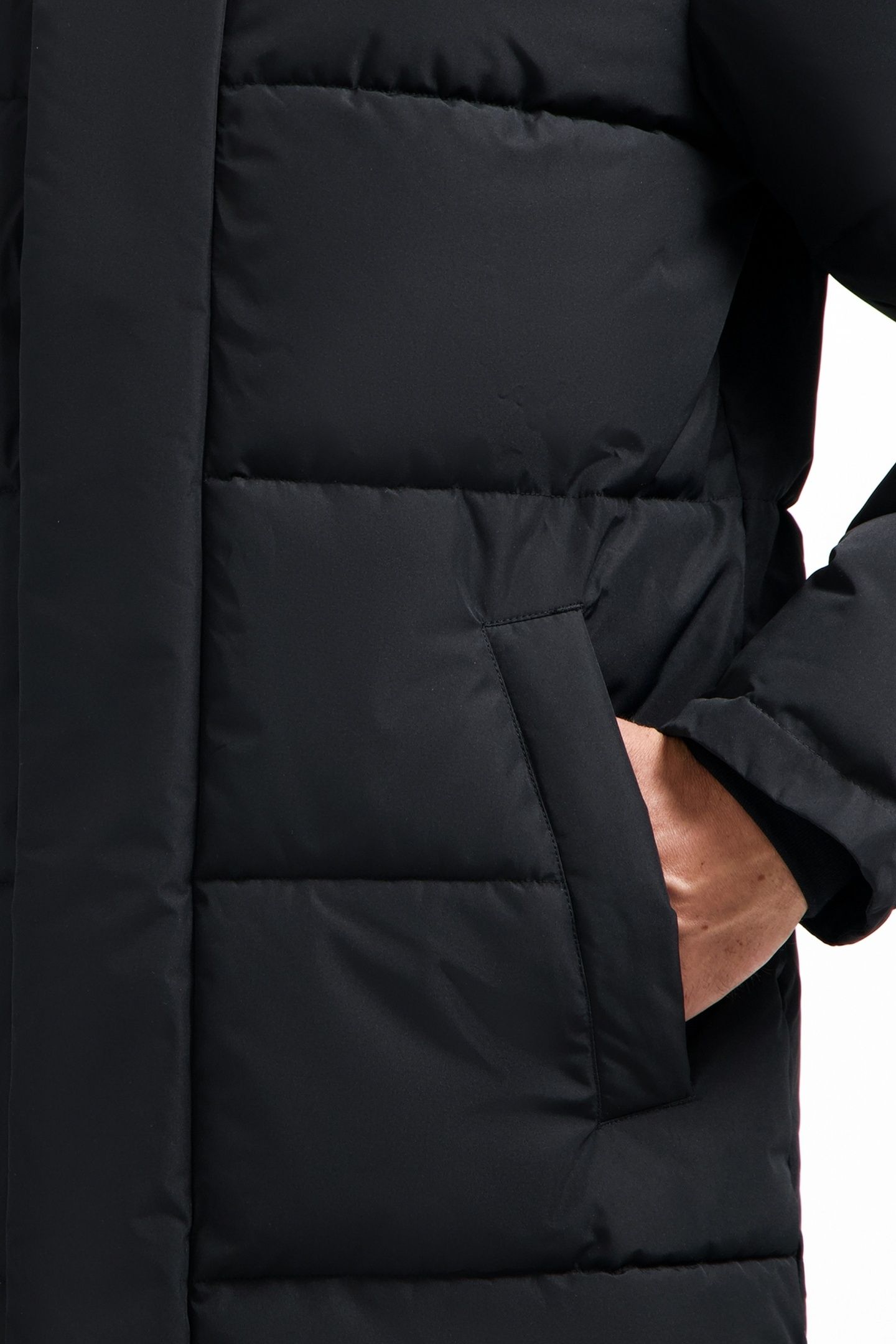 JACKET LONG PARKA HOOD PADDED BLACK 7