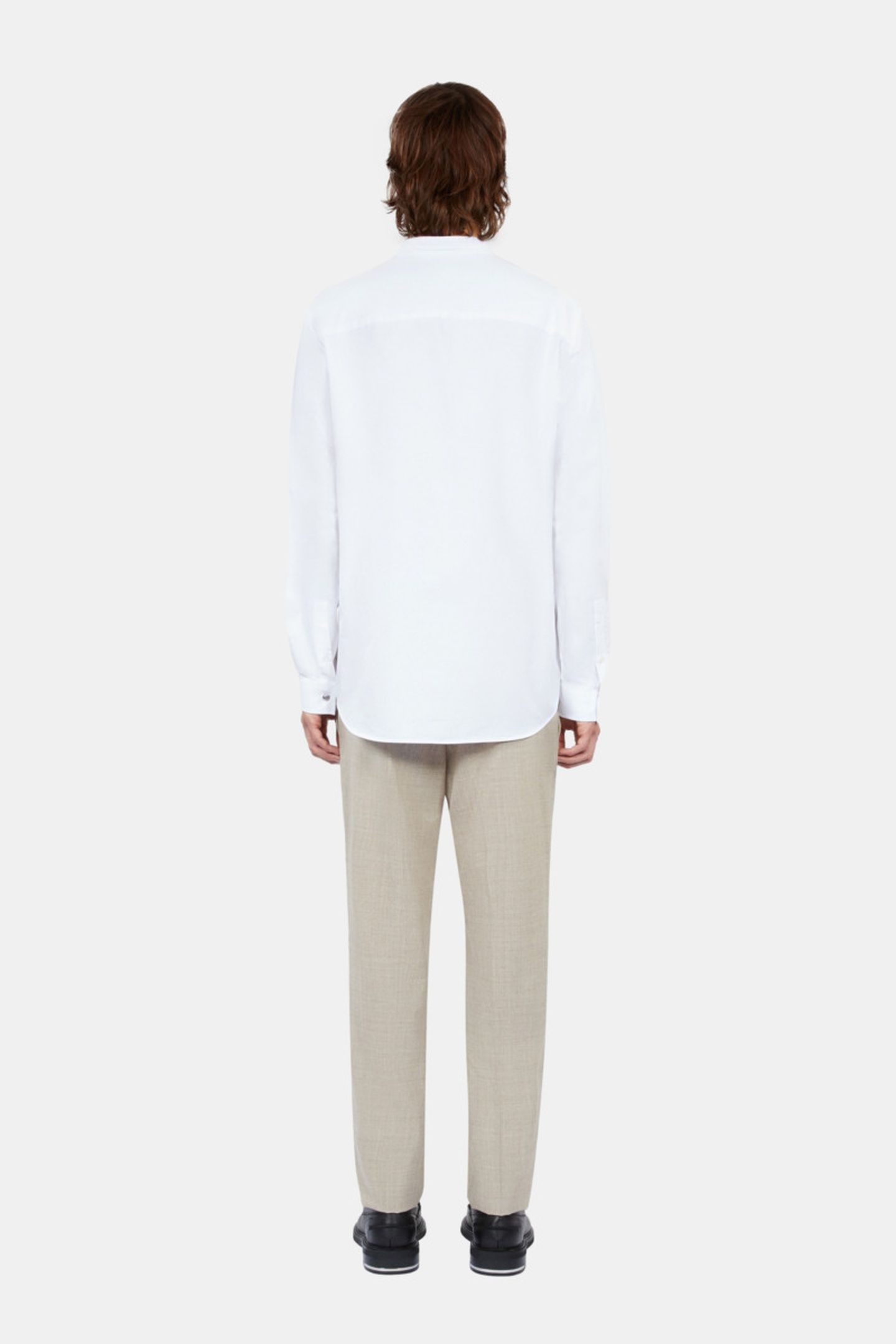 LONG-SLEEVED OXFORD SHIRT WITH A STANDARD COLLAR WHITE 4