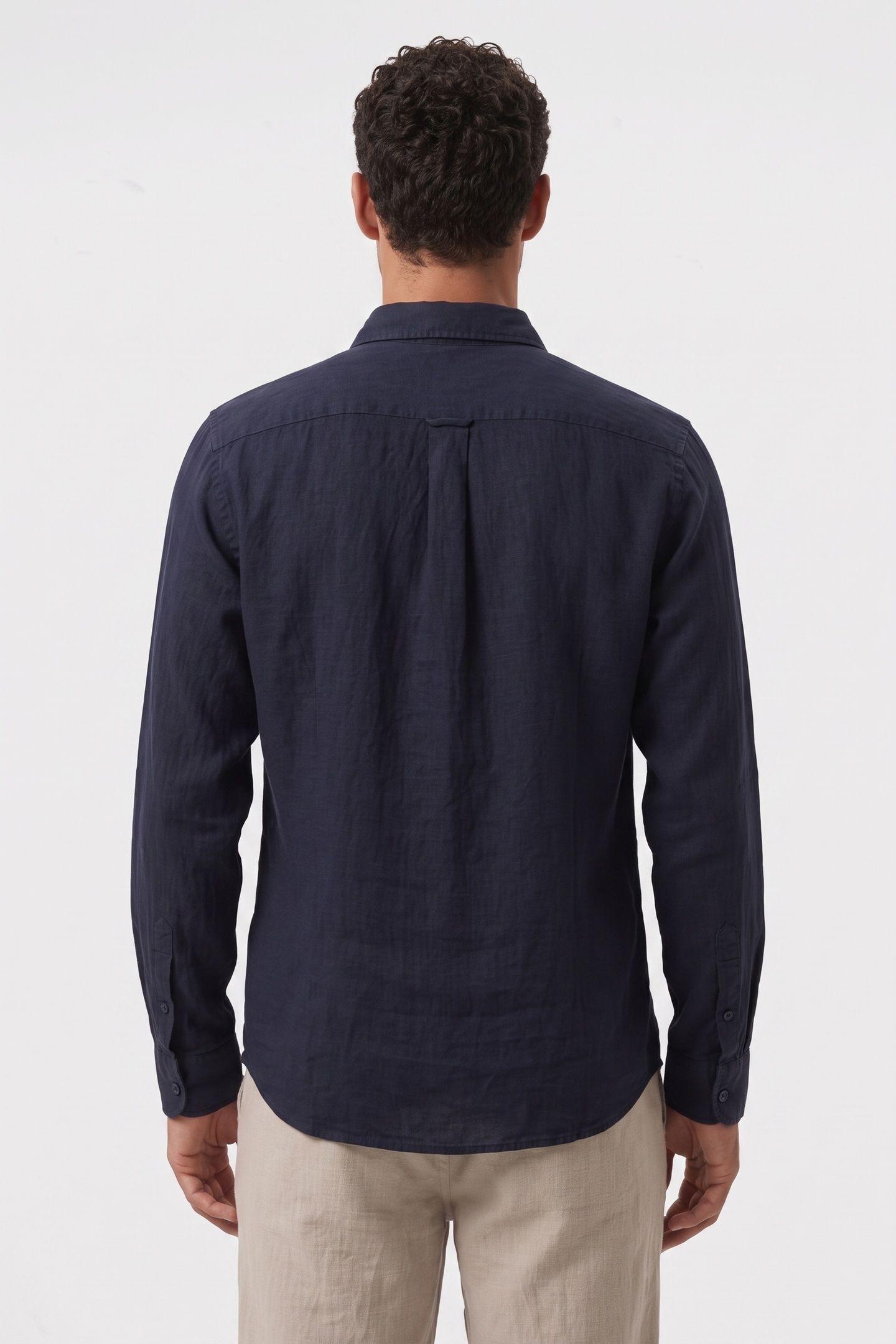 GUESS ECO LS NAPA LINEN SHIRT SMART BLUE MULTI 4