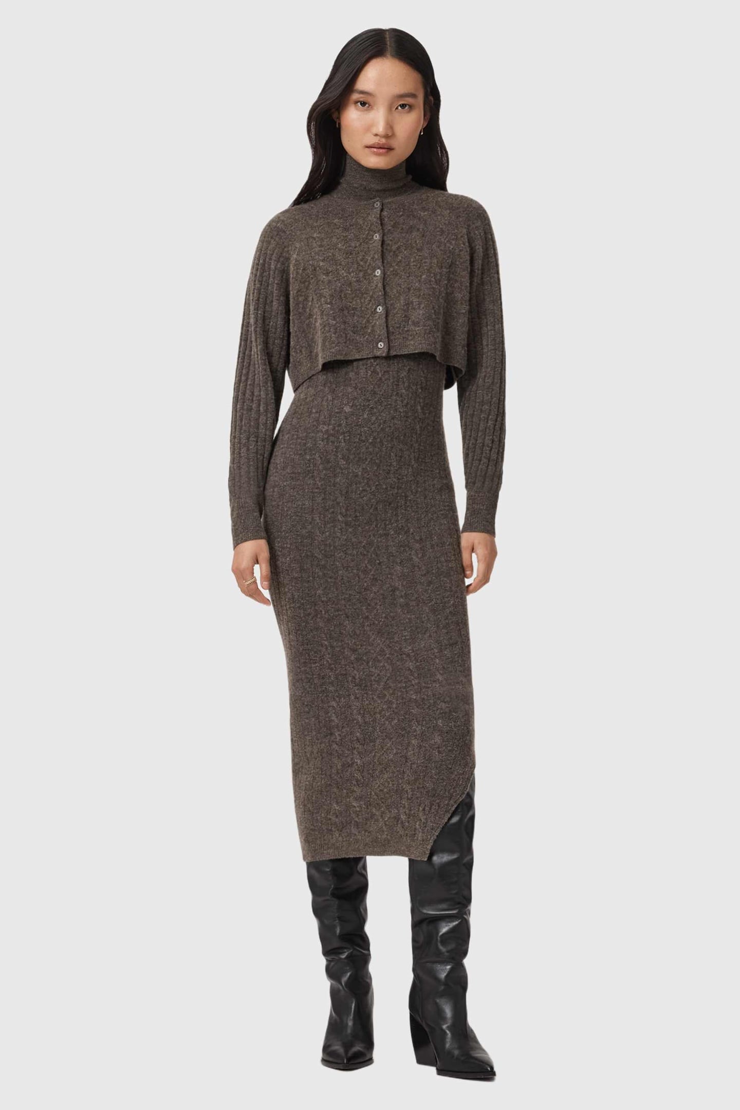 SABINE DRESS FAWN BROWN 1