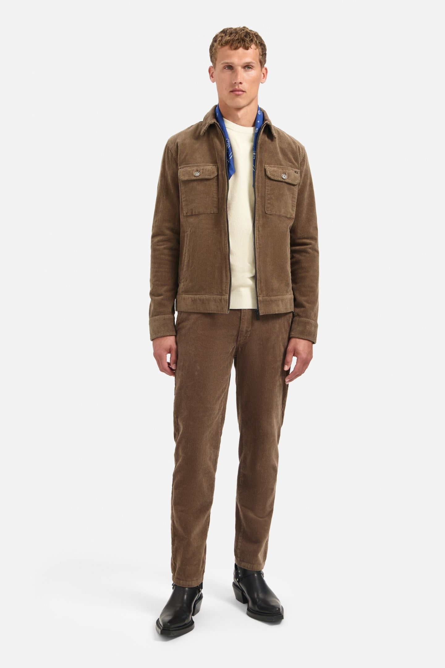 PANTS CHINO STRETCH CORDUROY TAUPE 1