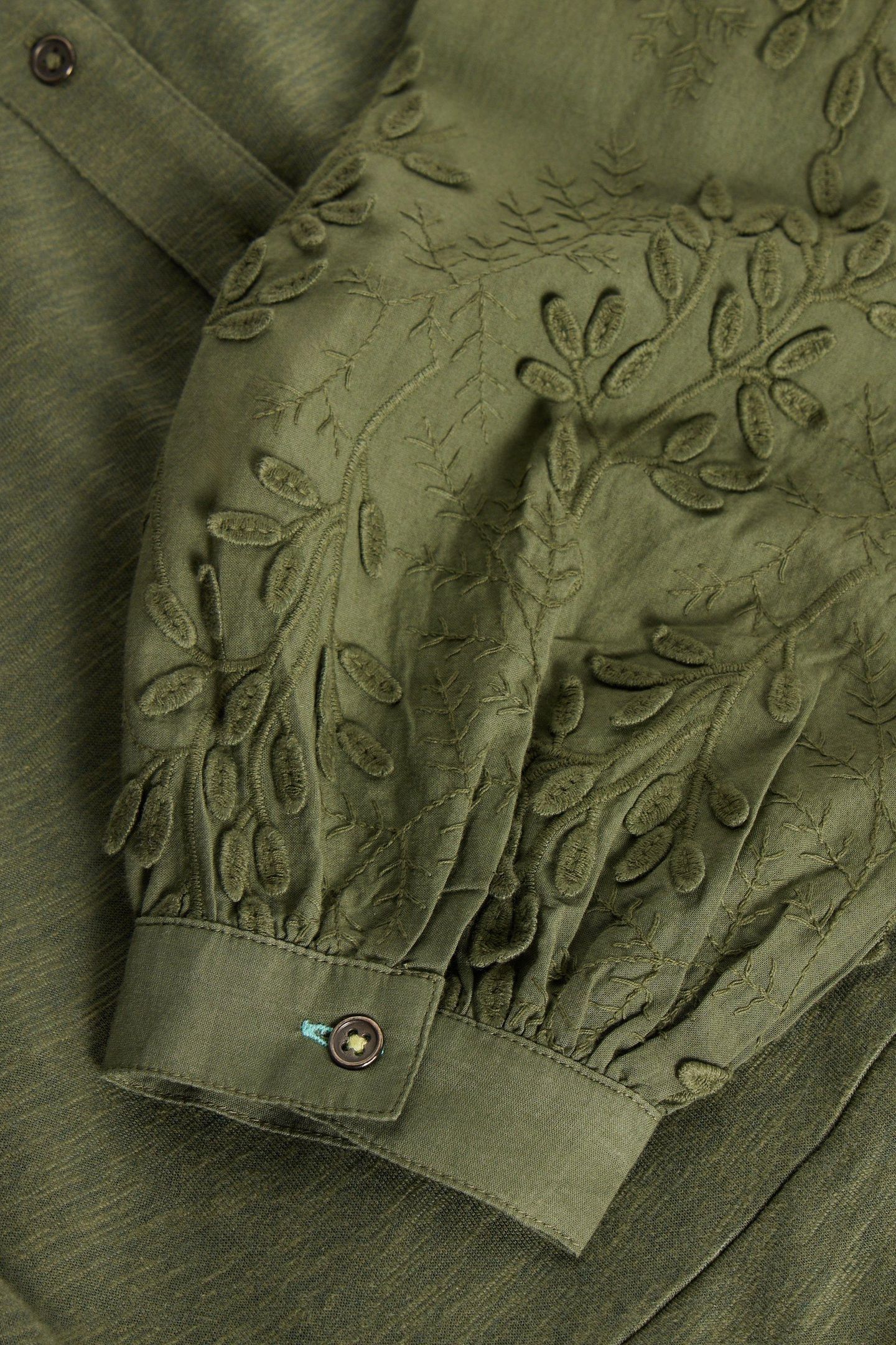 RUA EMBROIDERED DRESS DUSTY GREEN 4