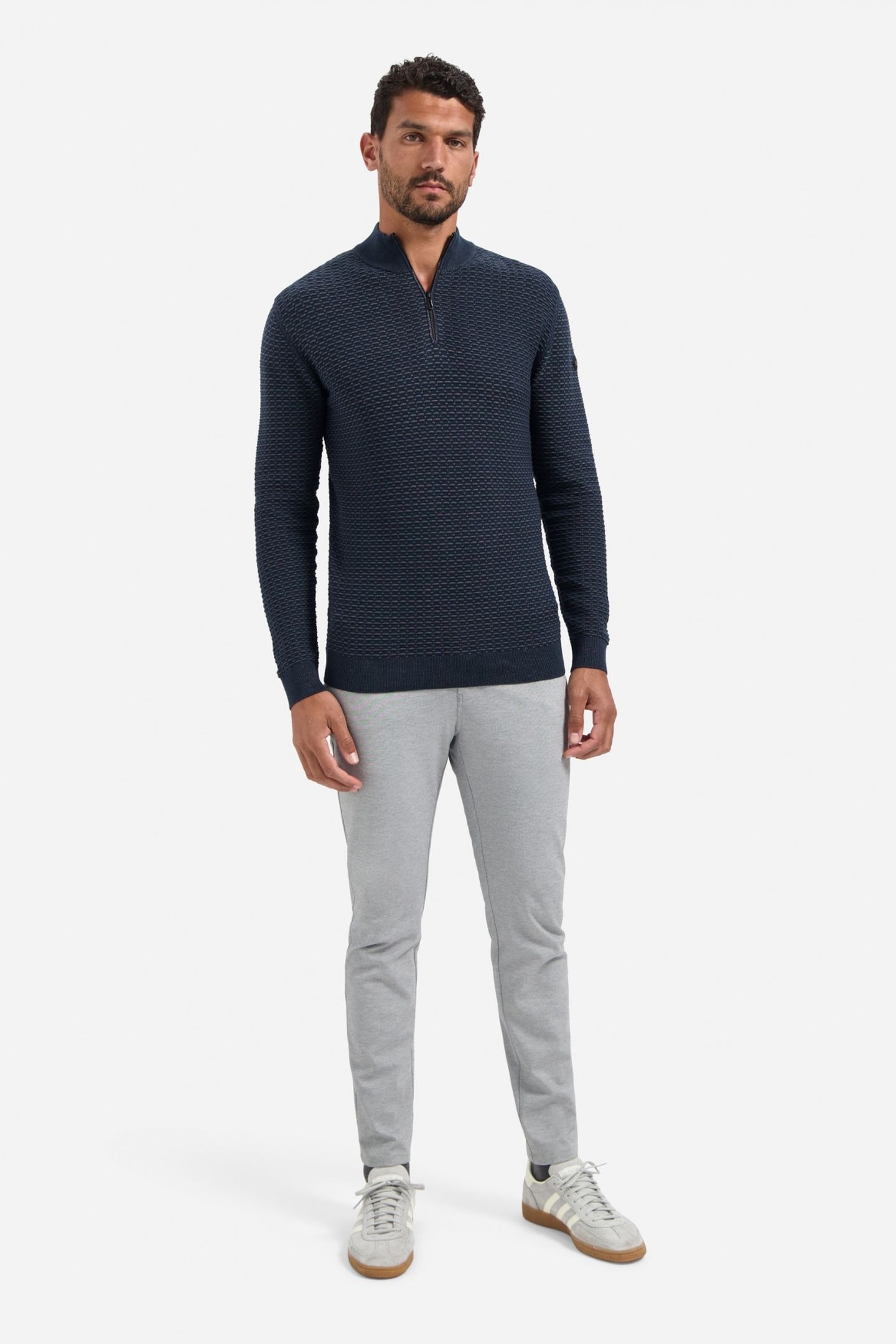 PULLOVER HALF ZIP JACQUARD PLATED NIGHT 4