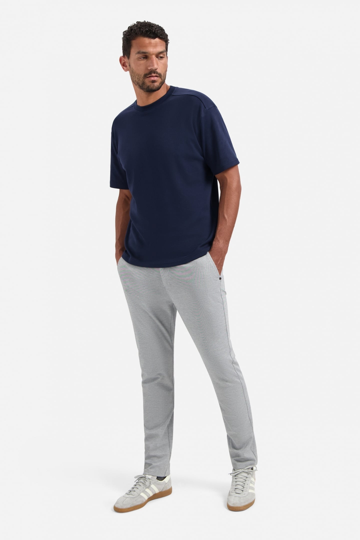 PANTS STRETCH JERSEY GREY MELANGE 1